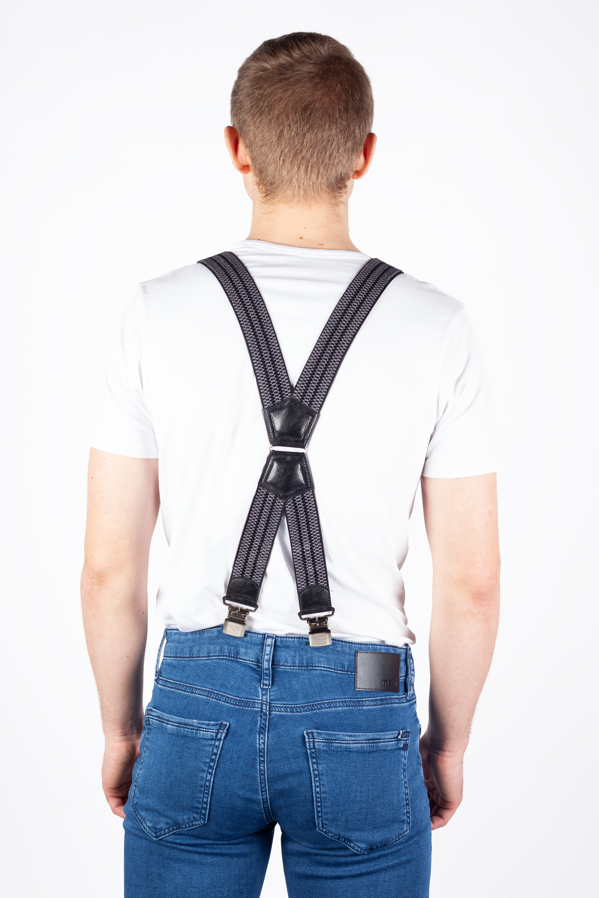 Suspenders X JEANS DMAX40-MIX-GRAY-BLACK