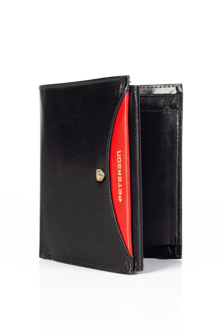 Wallet PETERSON PTN-33901-211-BLACK-RED