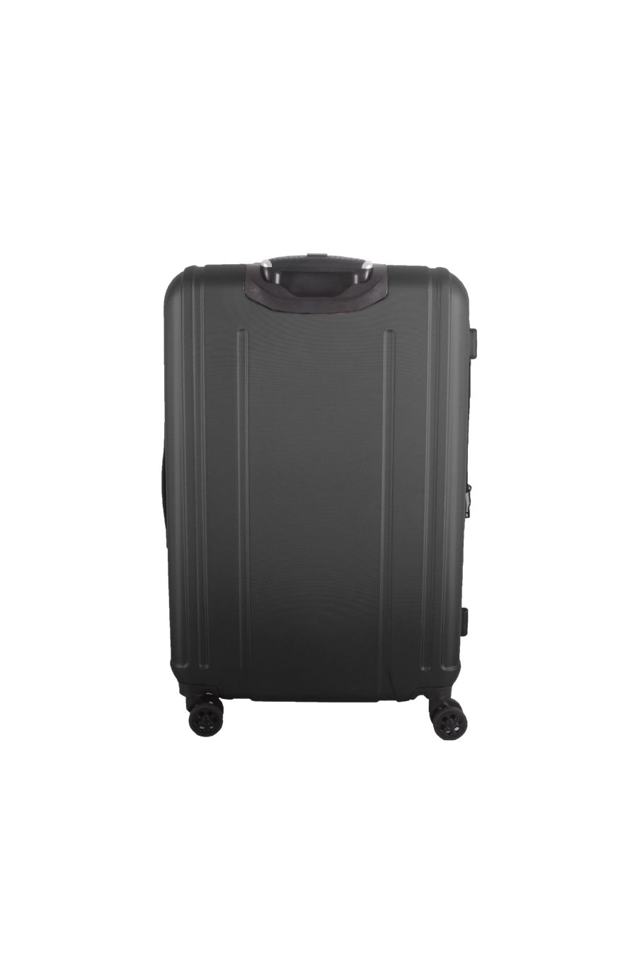 large checked suitcase