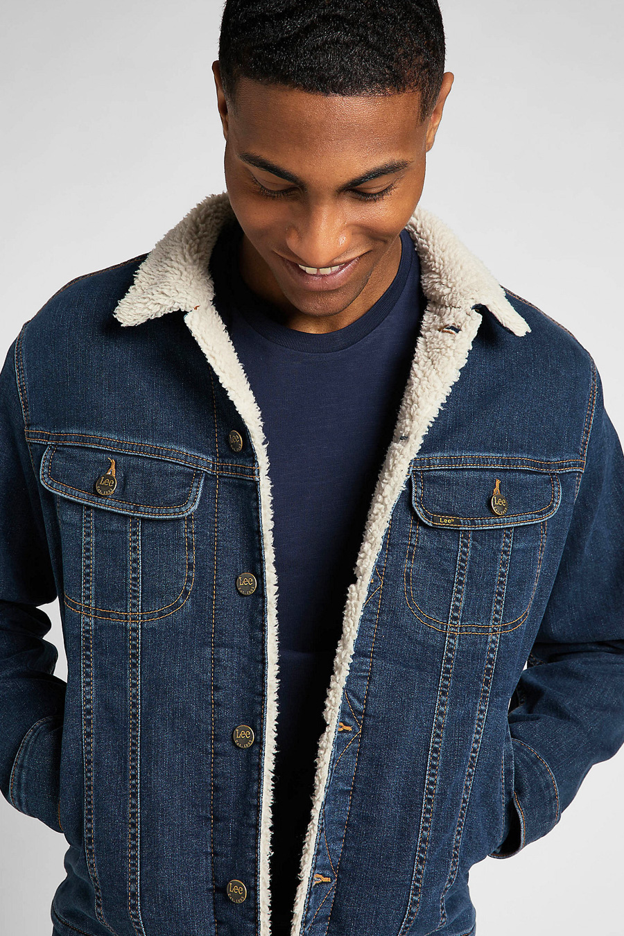 Denim jacket with sherpa lining LEE