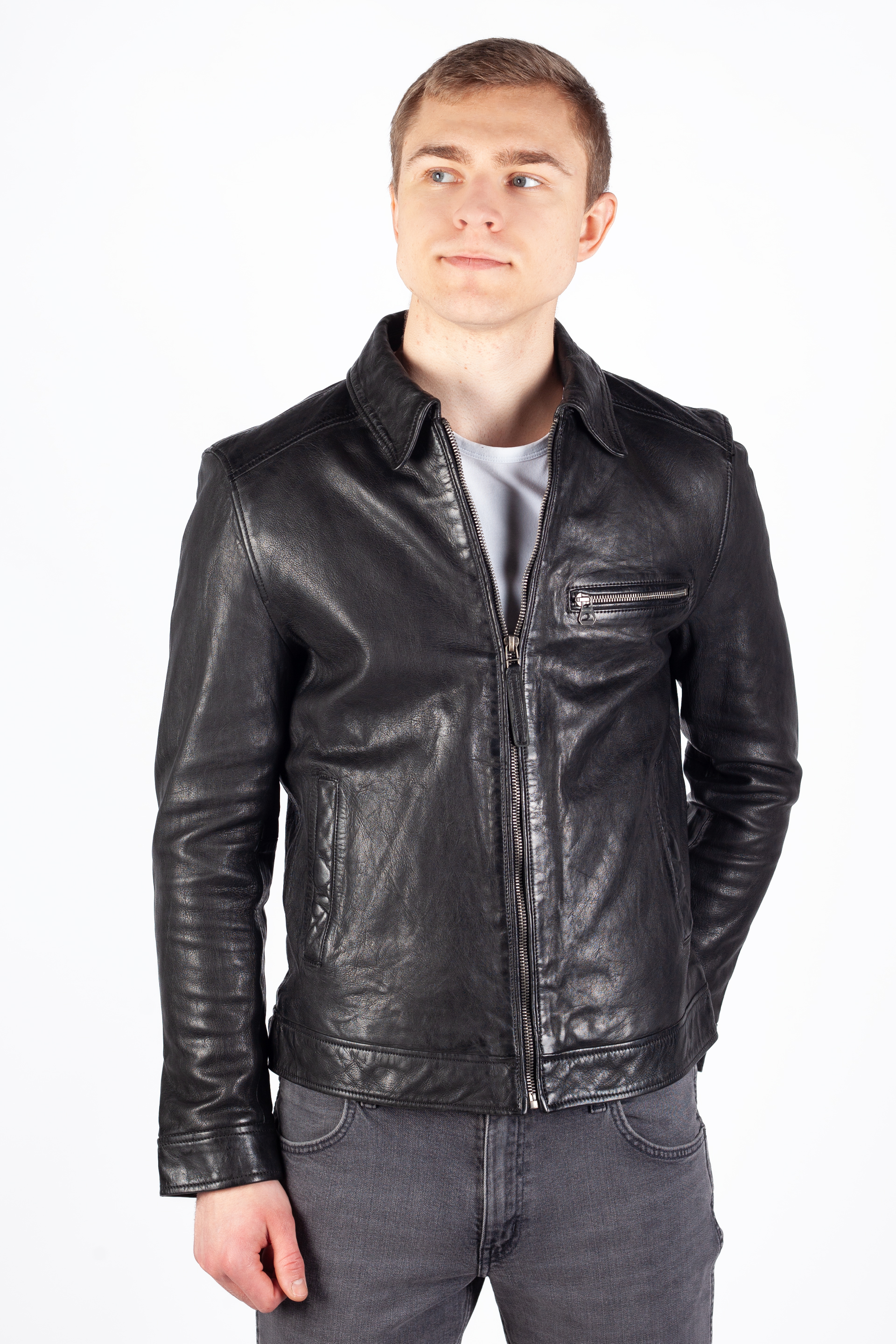 Leather jacket GIPSY 1201-0492-black