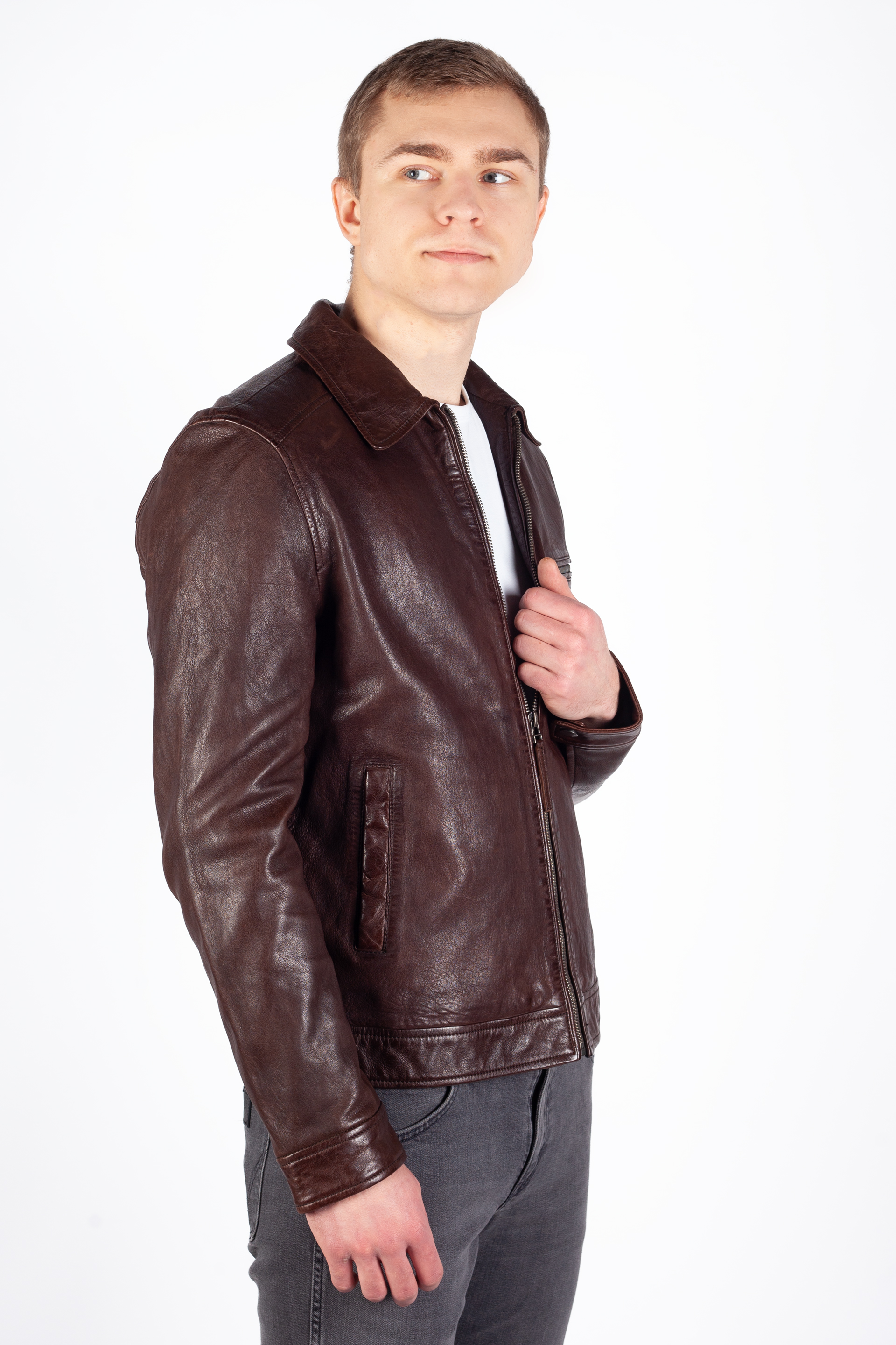 Leather jacket GIPSY 1201-0492-chestnut