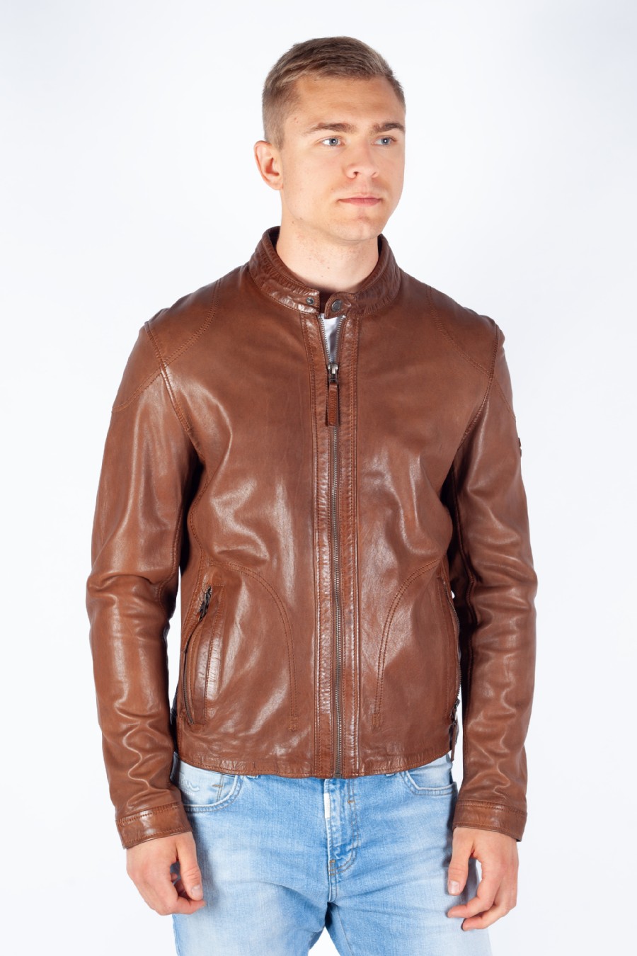 Leather jacket GIPSY 1201-0504-nut