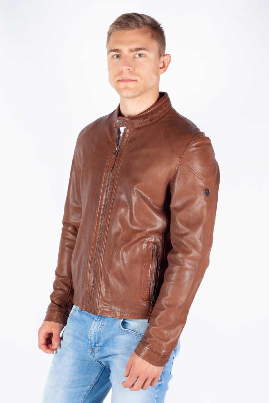 Leather jacket GIPSY 1201-0504-nut