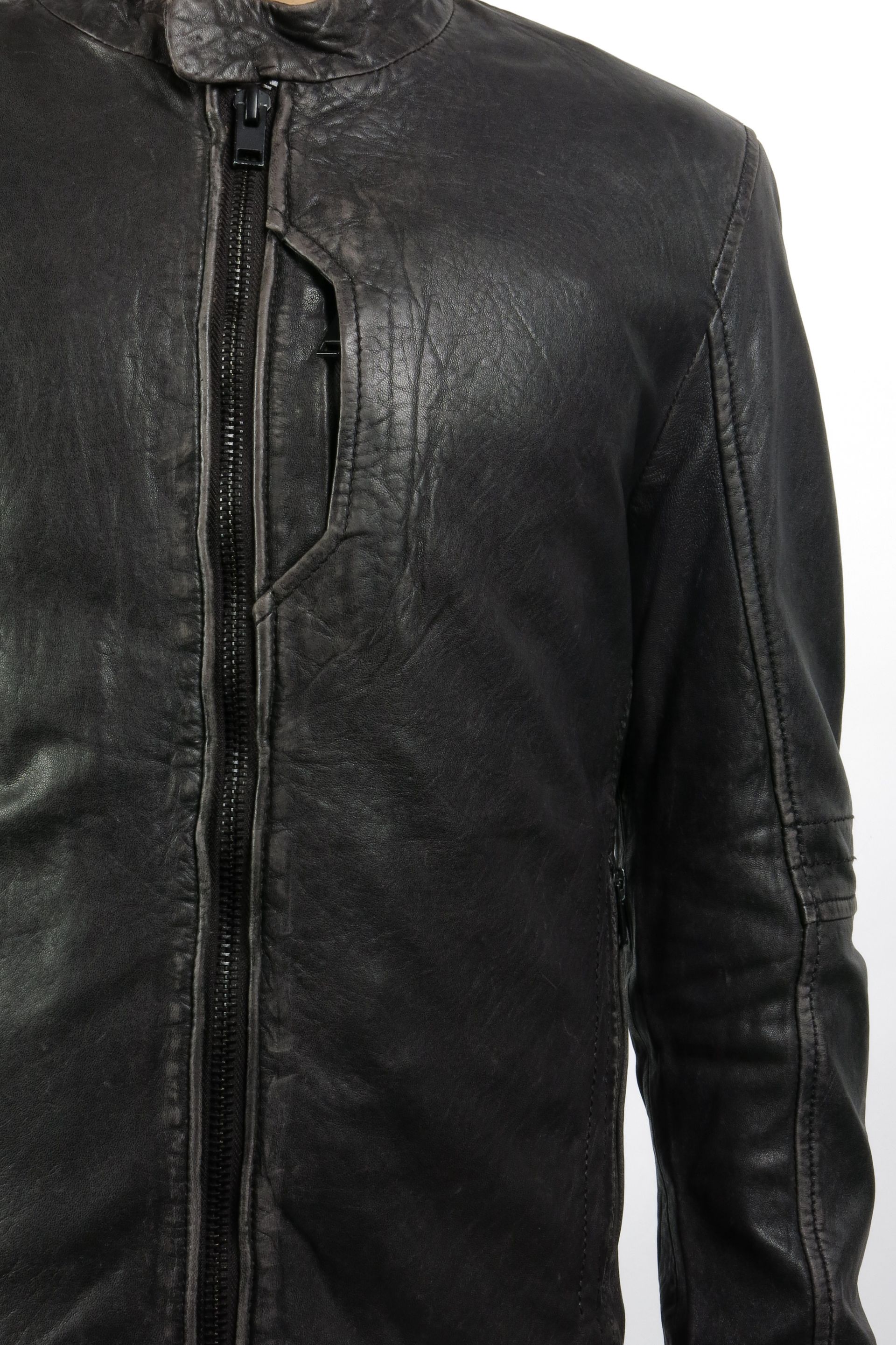 Leather jacket GIPSY G2BKrios-SF-NSALV-BLACK