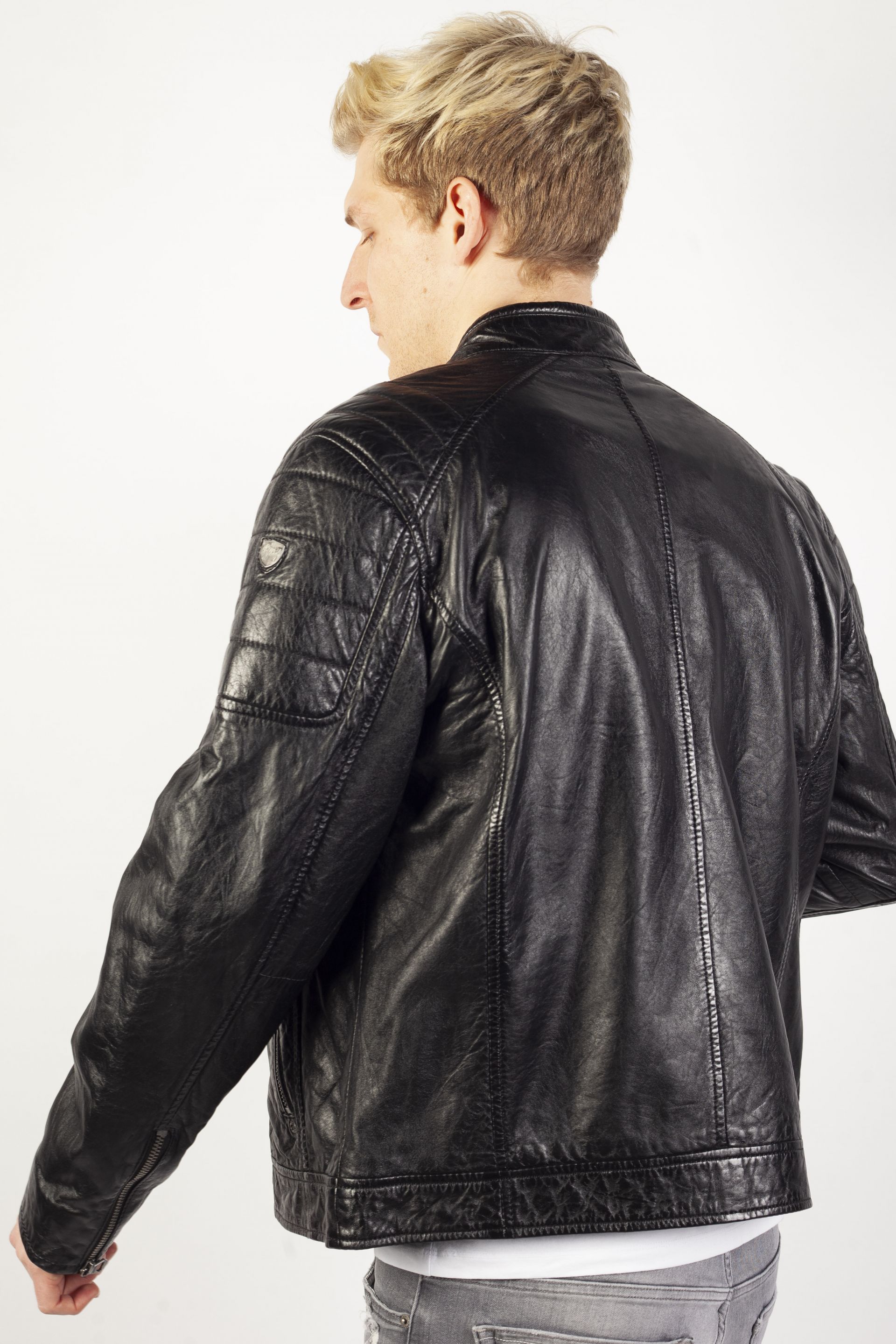 Leather jacket GIPSY GBDerry-LAORV-BIO-BLACK