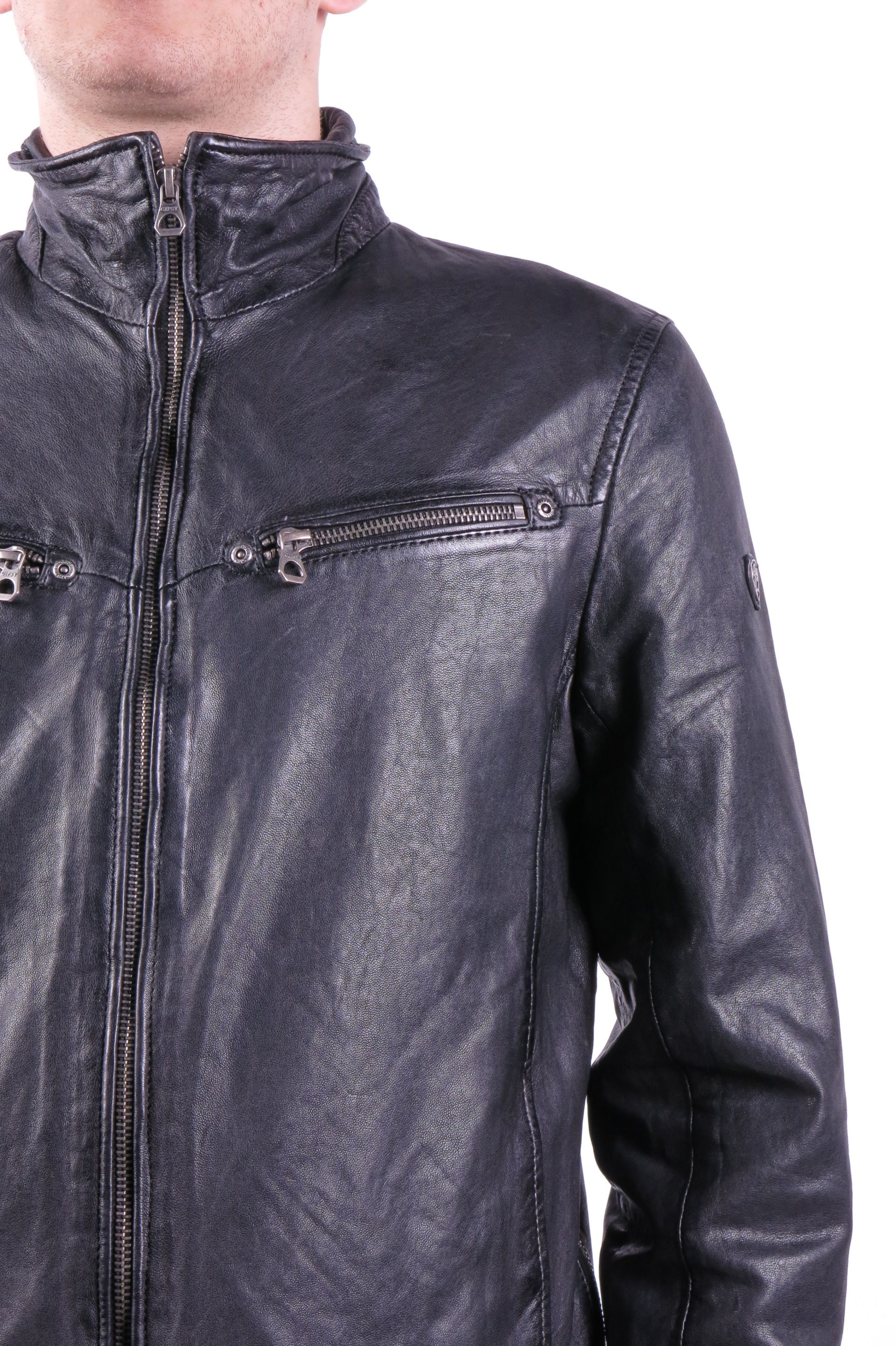 Leather jacket GIPSY GBGaines-SF-LAJORV-BLAC