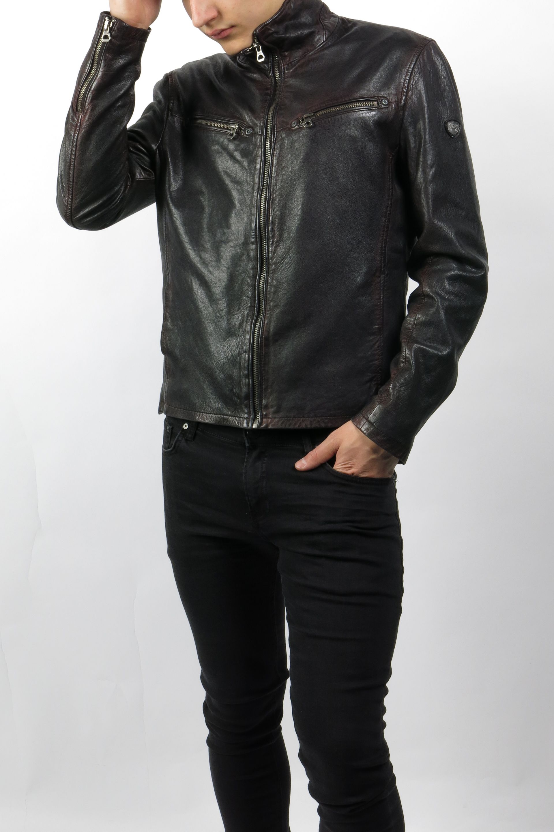 Leather jacket GIPSY GBGaines-SF-LAJORV-REDW