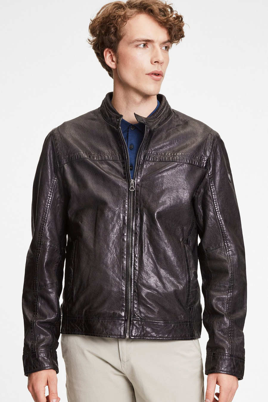 Leather jacket GIPSY GBRyker-LABUV-BLACK
