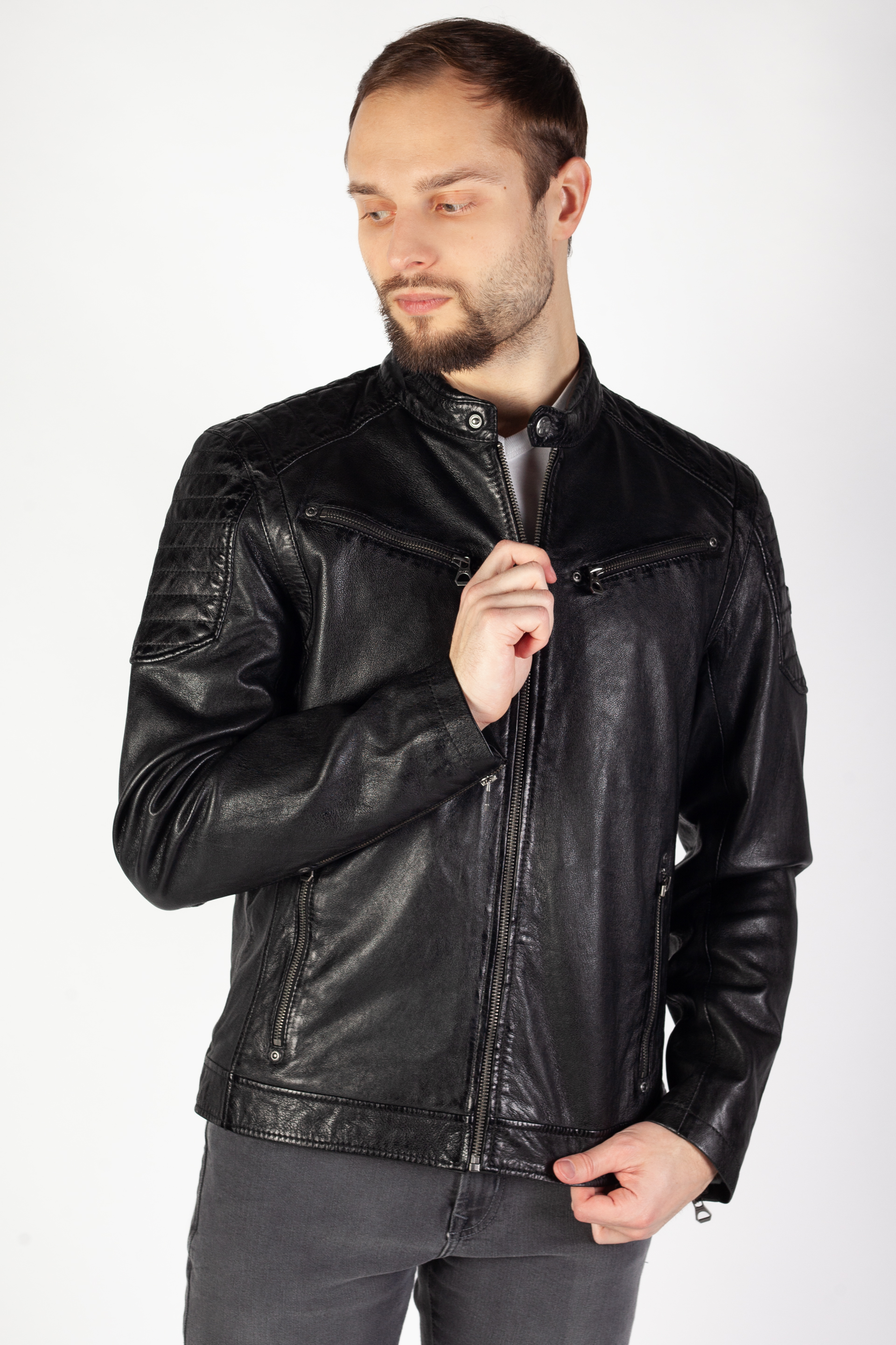 Leather jacket GIPSY GMChenno-LAJORV-black