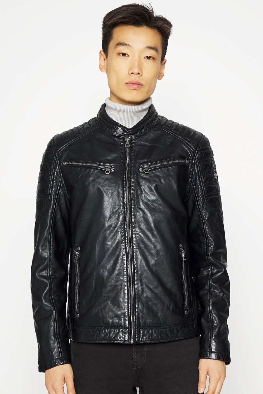 Leather jacket GIPSY GMChesto-LAORV-black