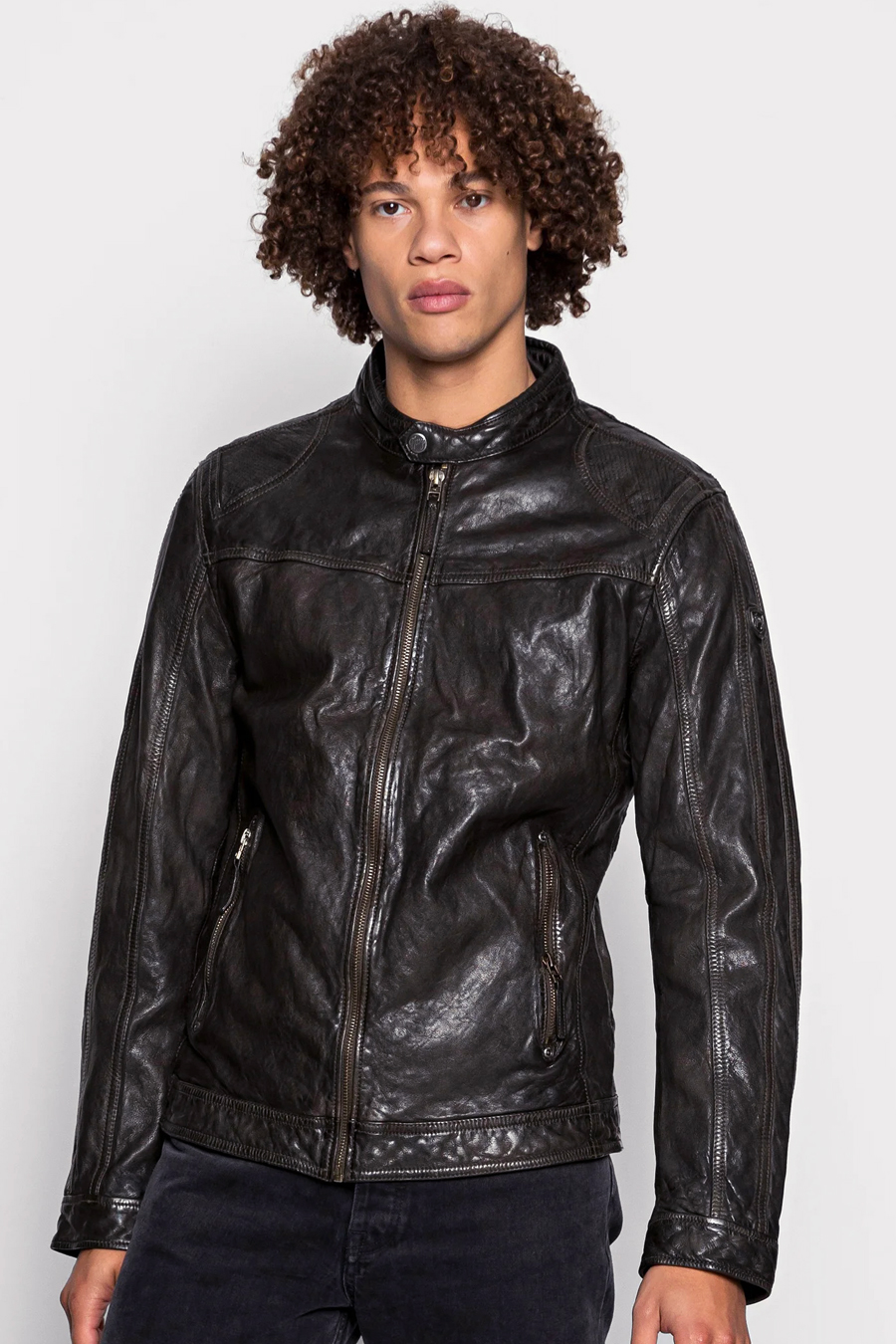 Leather jacket GIPSY GMChuto-SF-LGAWV-BLACK