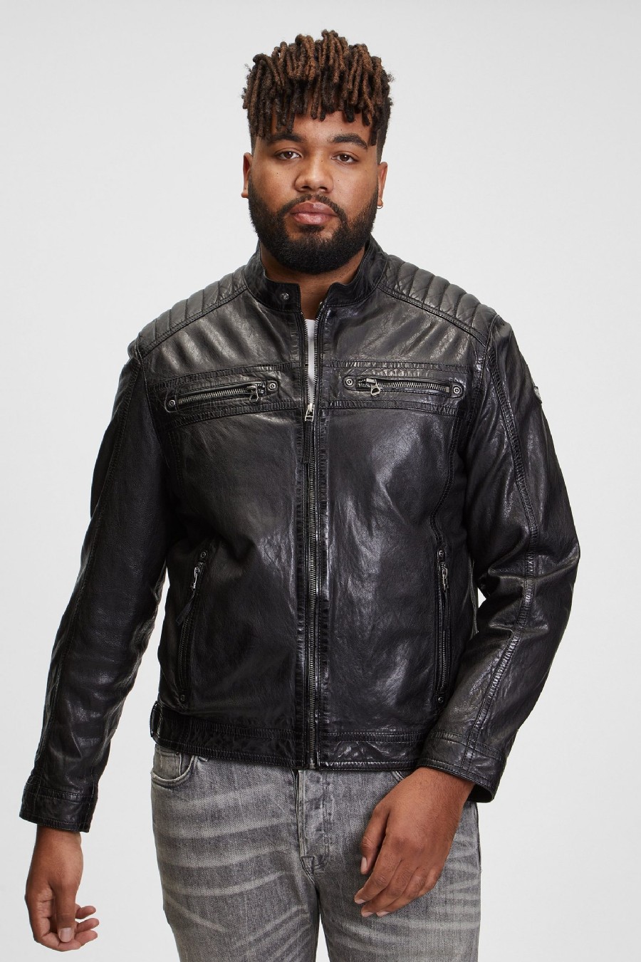 Leather jacket GIPSY GMGilian-CF-LONTV-black