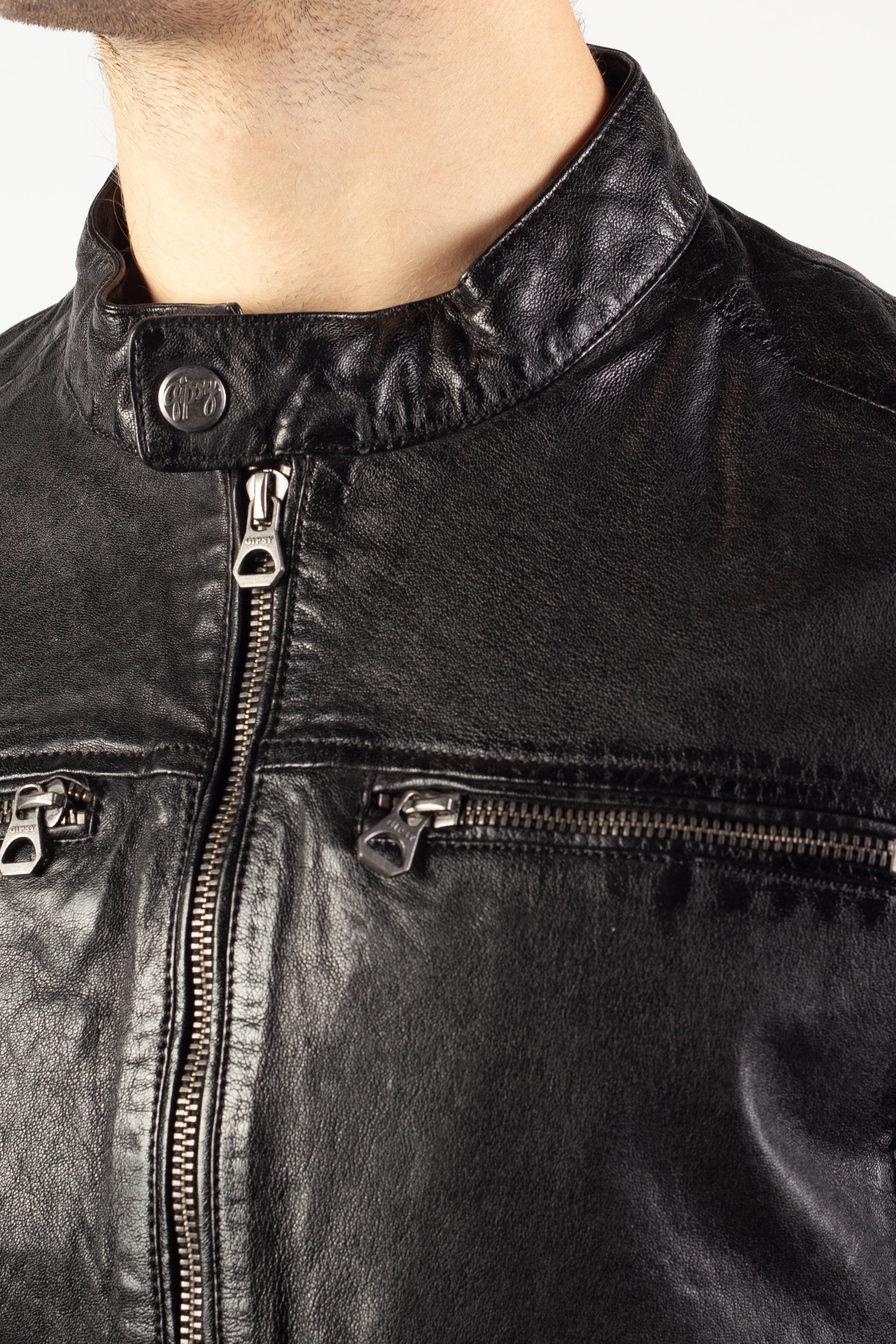 Leather jacket GIPSY GMJon-LGOV-black
