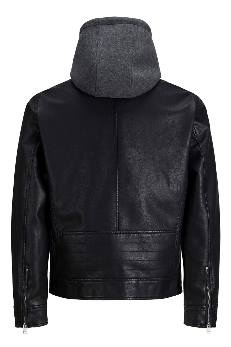 high neck leather jacket