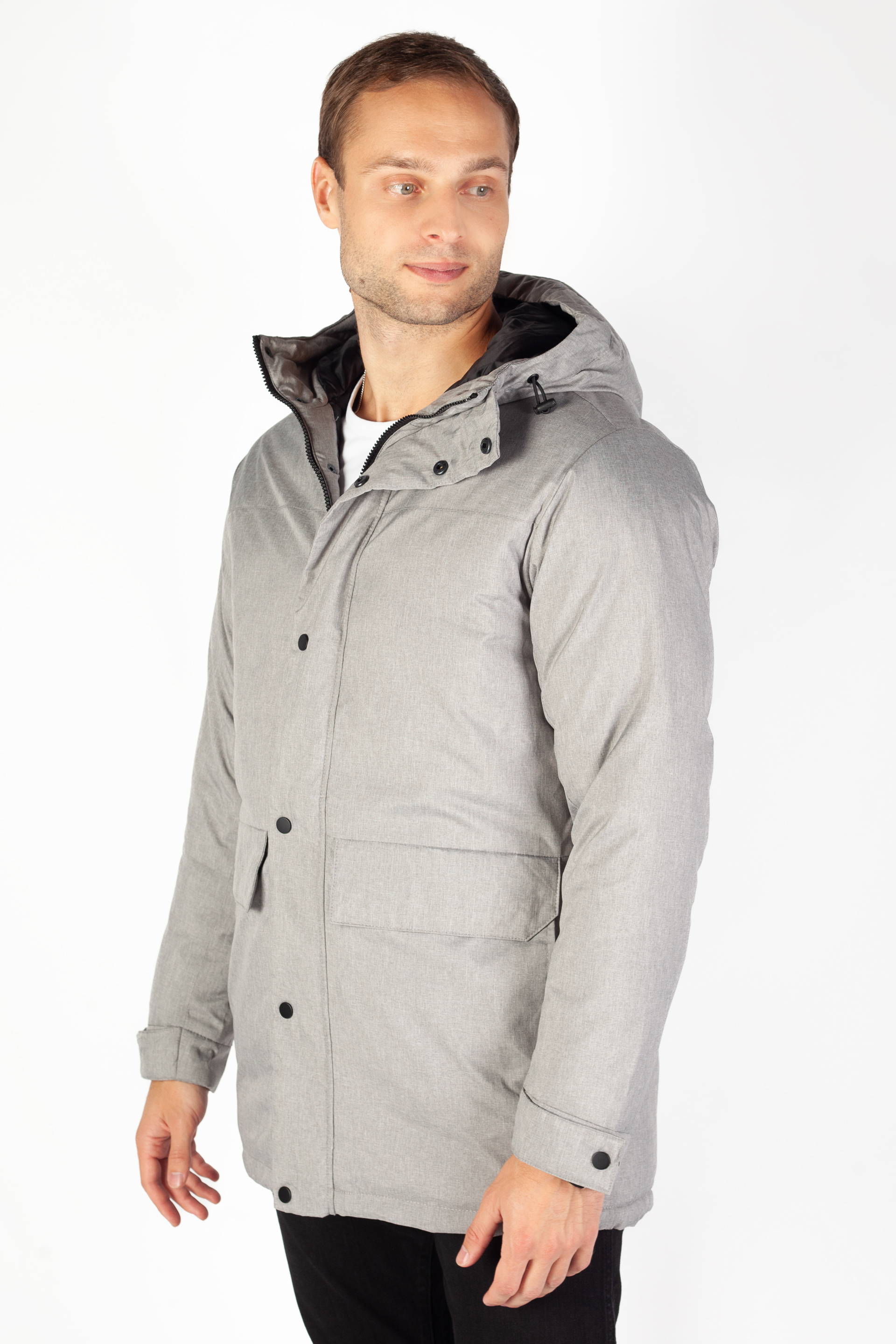 Winter jacket JACK & JONES 12236015-Grey-Melange 