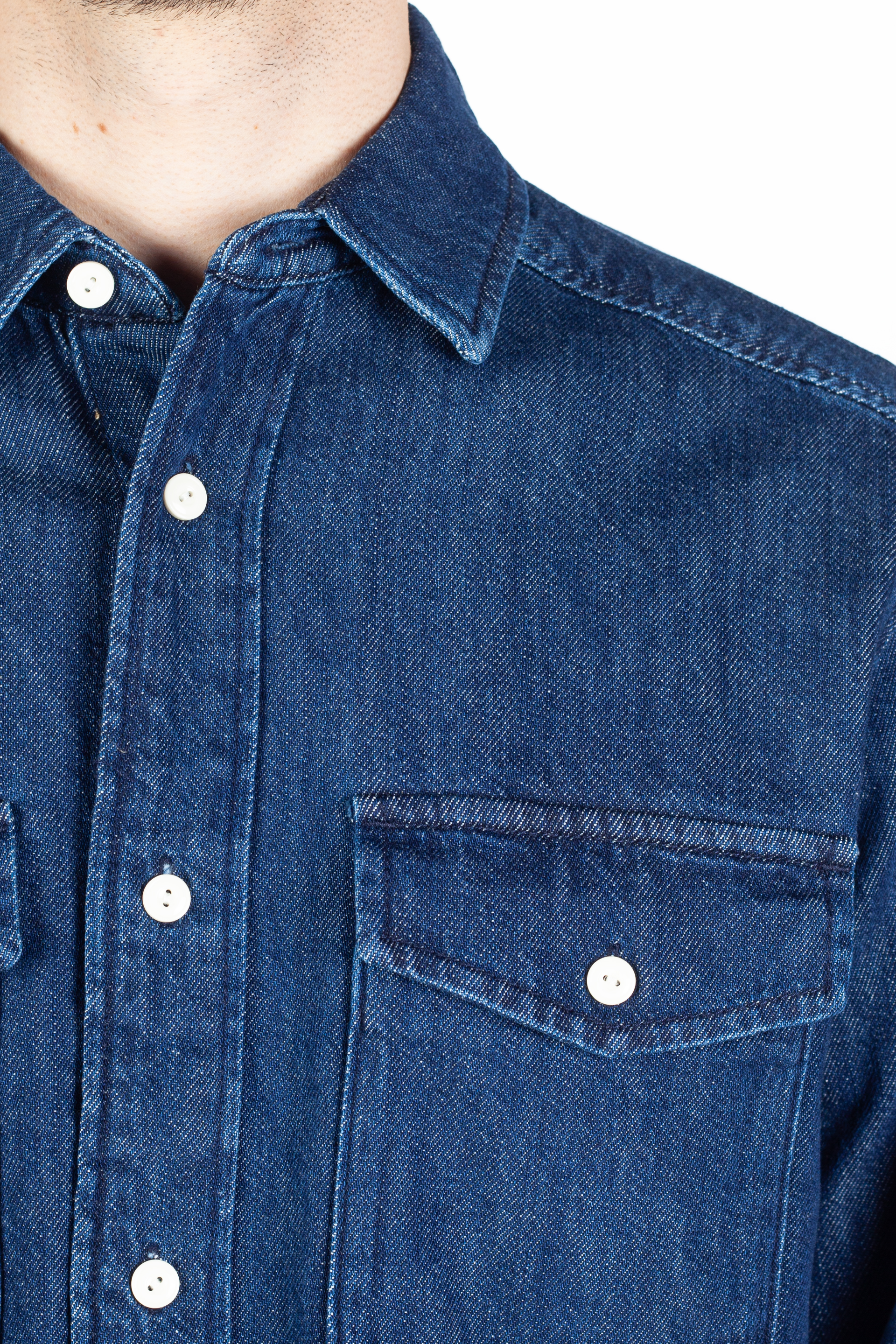 Denim shirt JACK & JONES 12275137-Dark-Denim