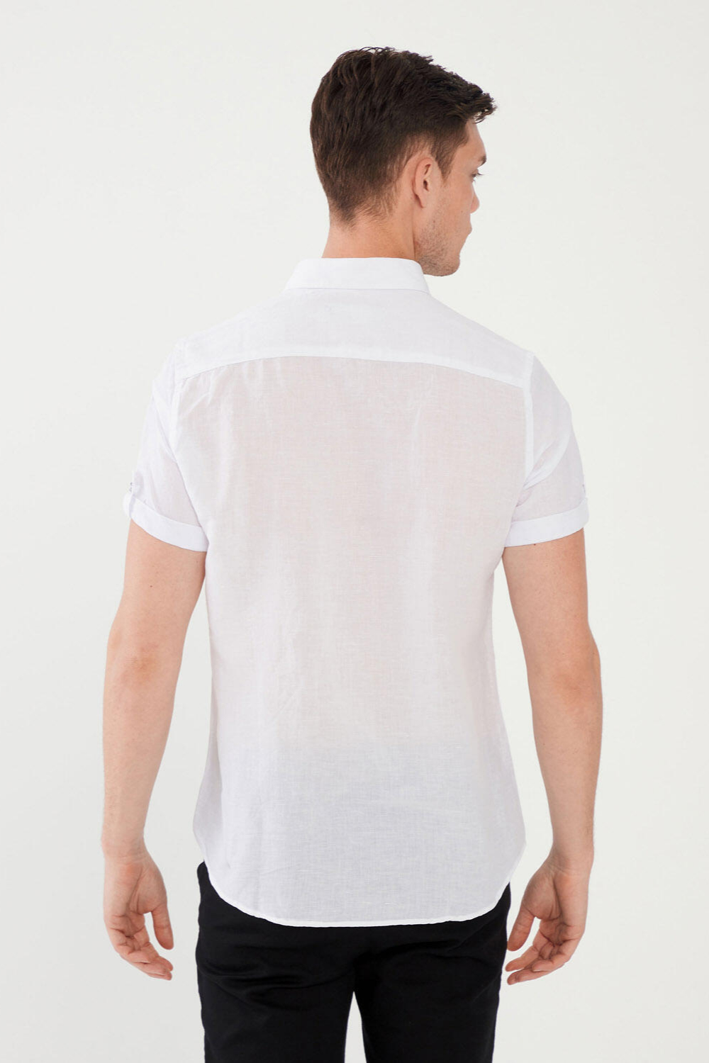 Linen shirt MCL 32491-BEYAZ