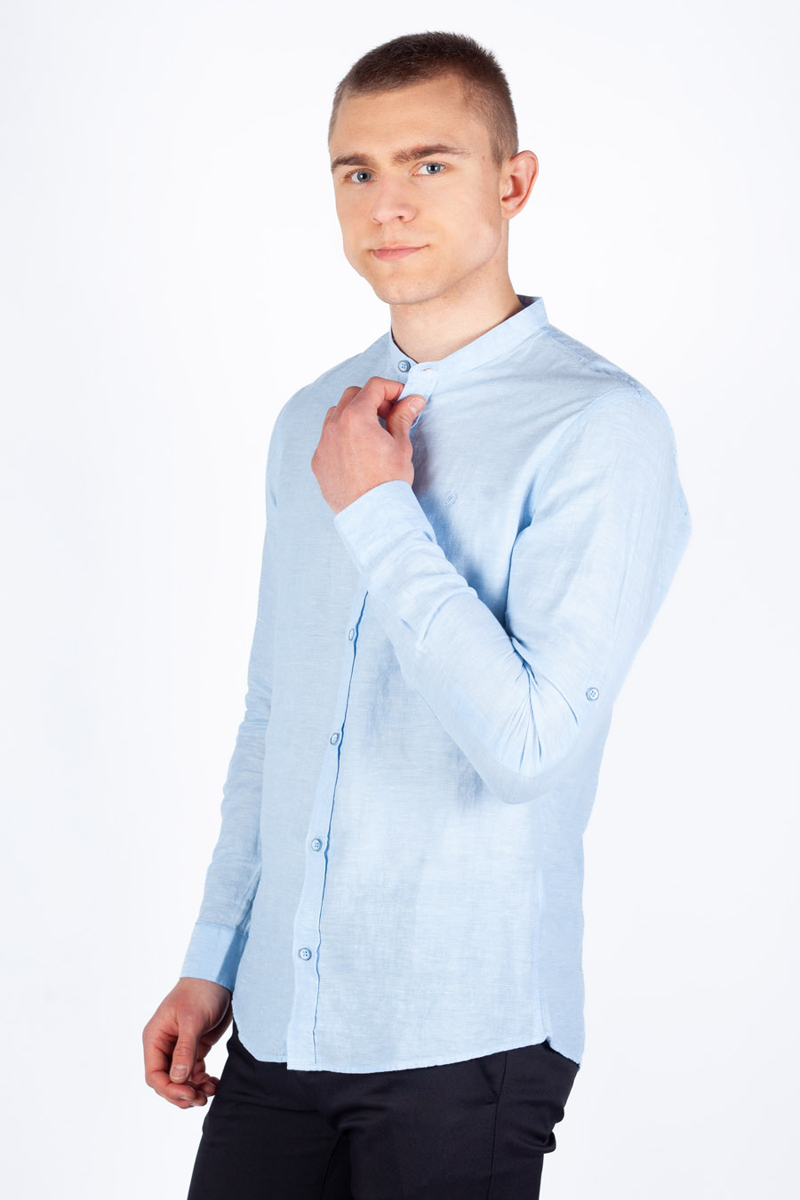 Linen shirt MCL 32426-MAVI