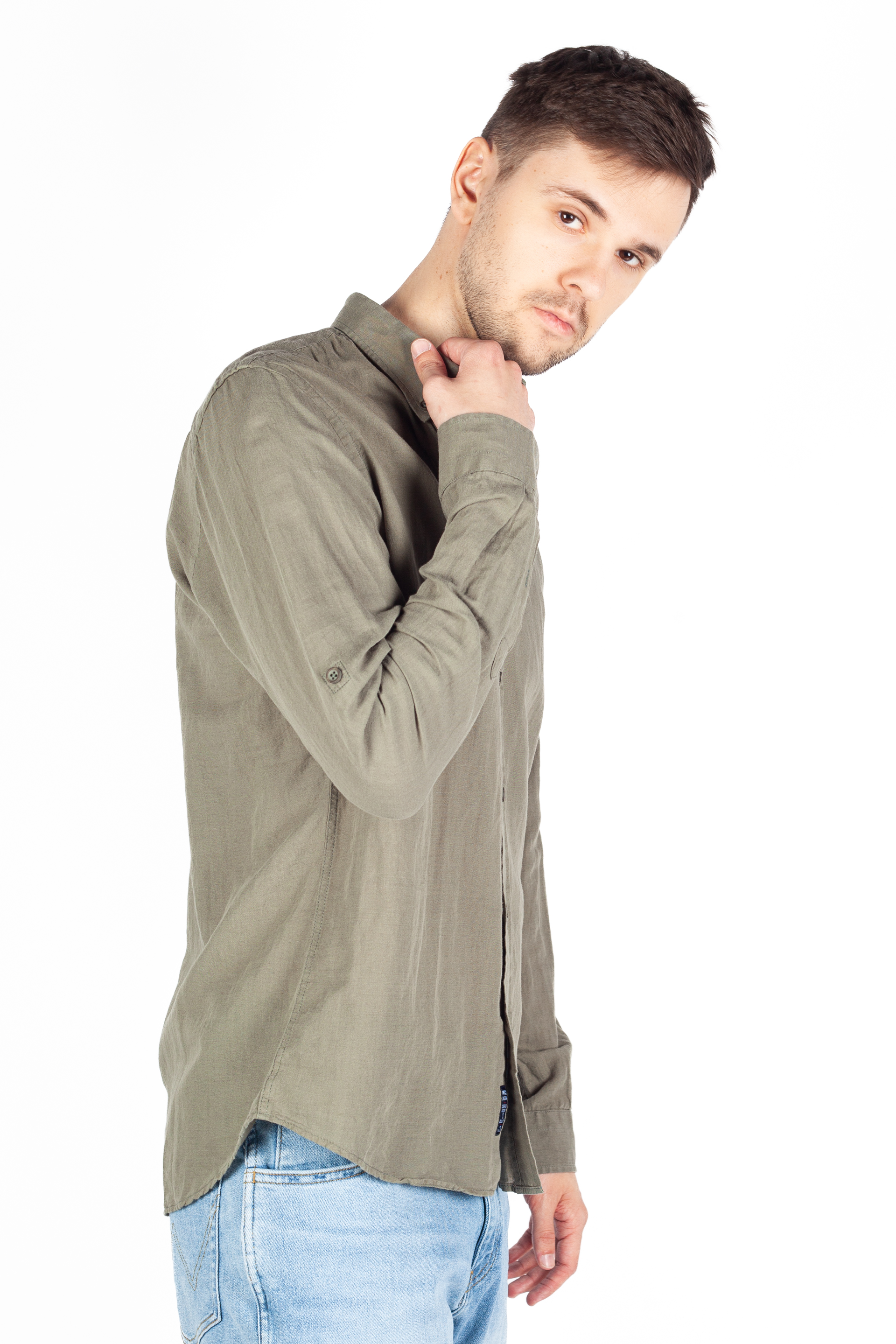 Linen shirt MCL 32431-Y-HAKI