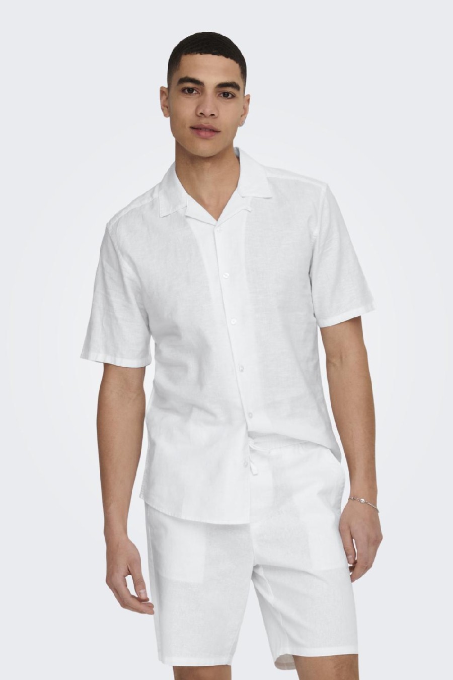 Linen shirt ONLY & SONS 22025116-White