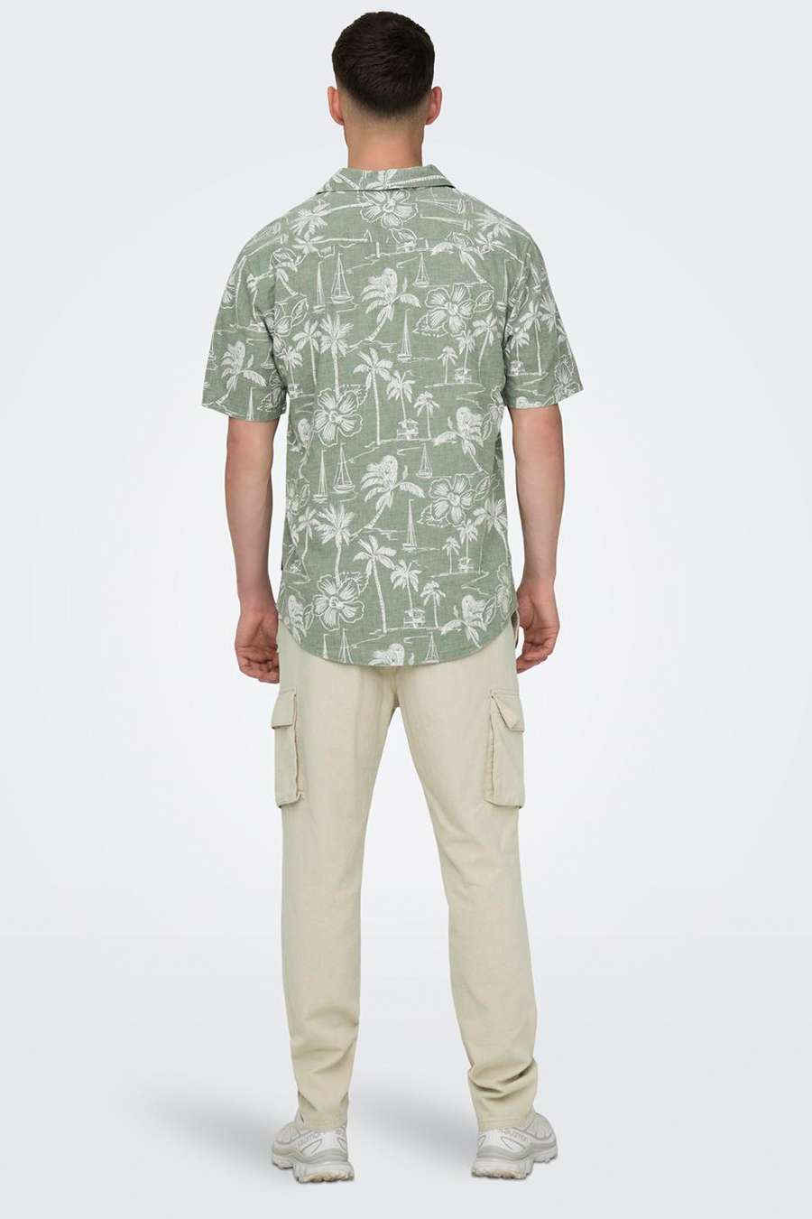 Linen shirt ONLY & SONS 22028423-Swamp