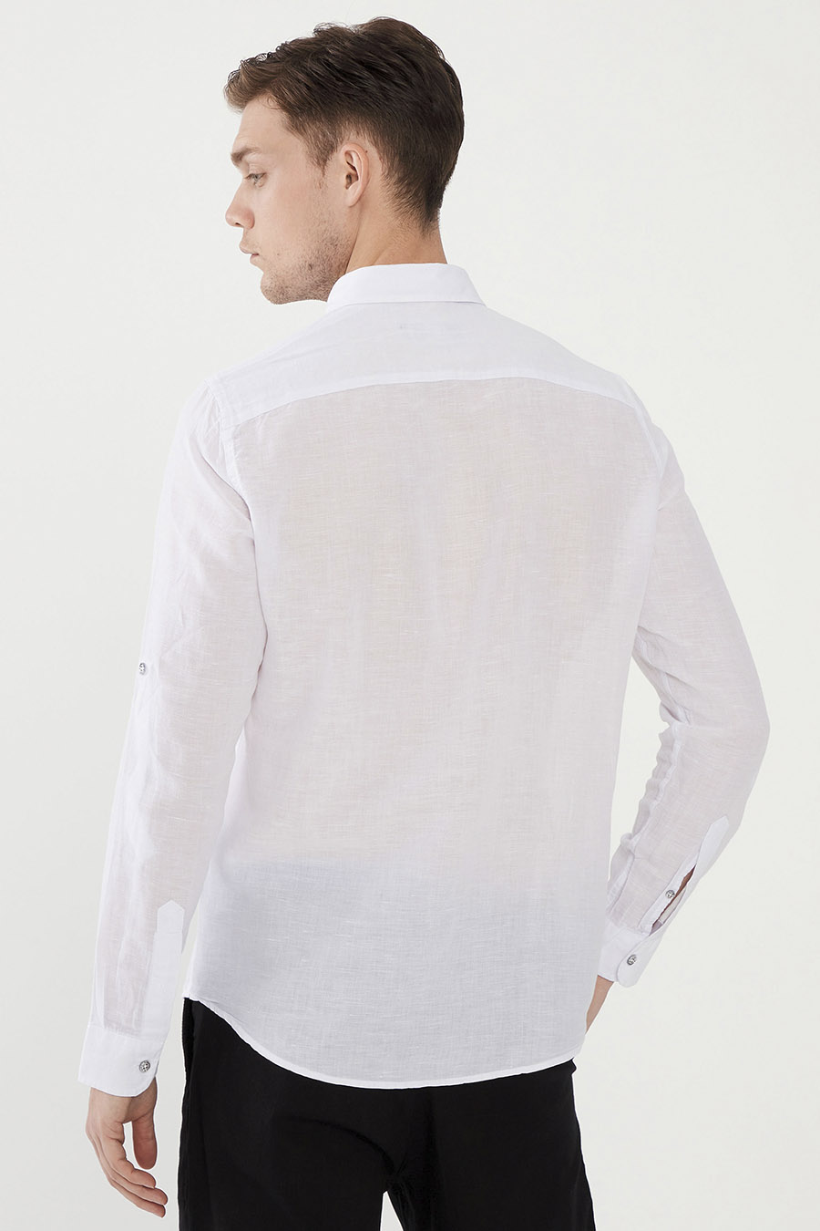 Linen shirt MCL 32431-BEYAZ