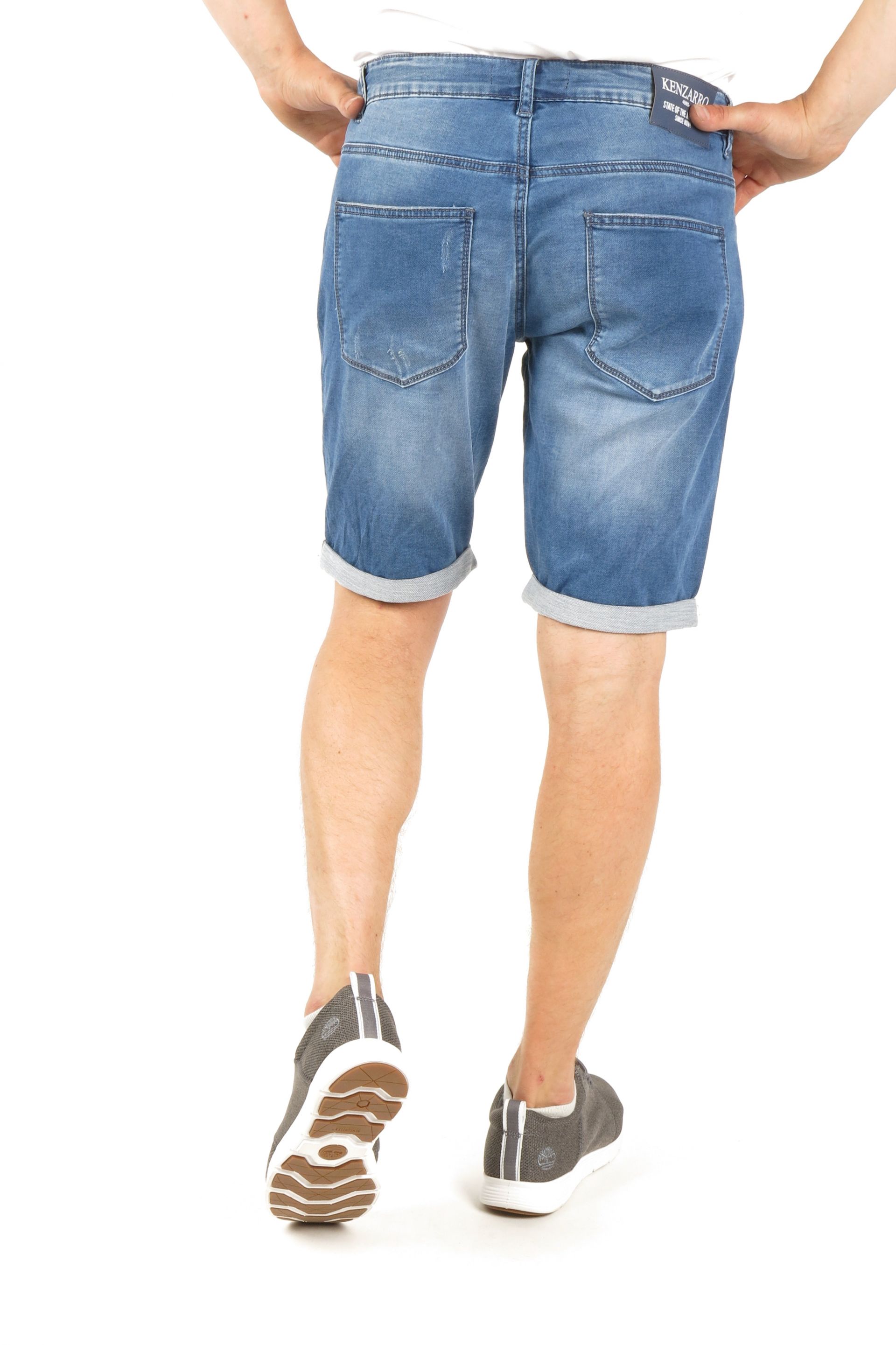 overall jean shorts men