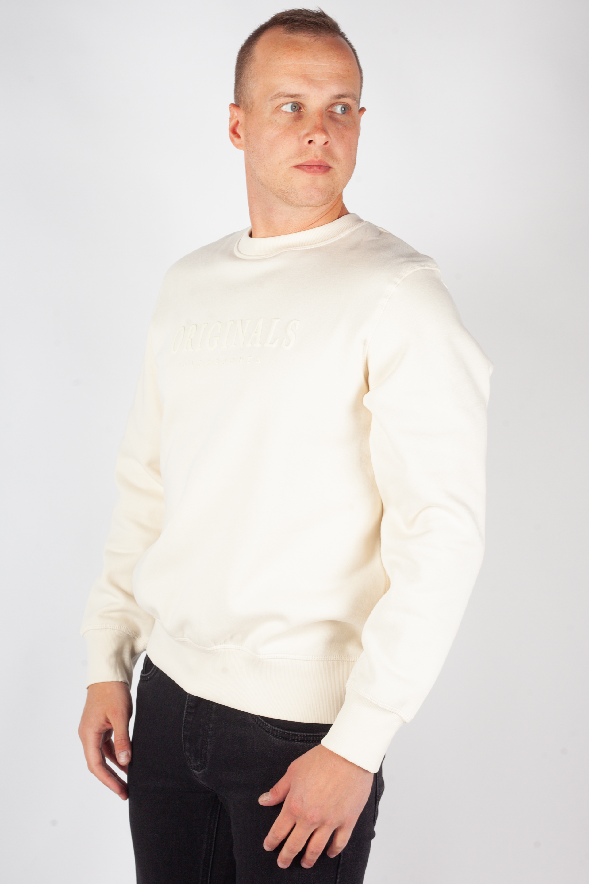 Hoodie JACK & JONES 12285949-Antique-White