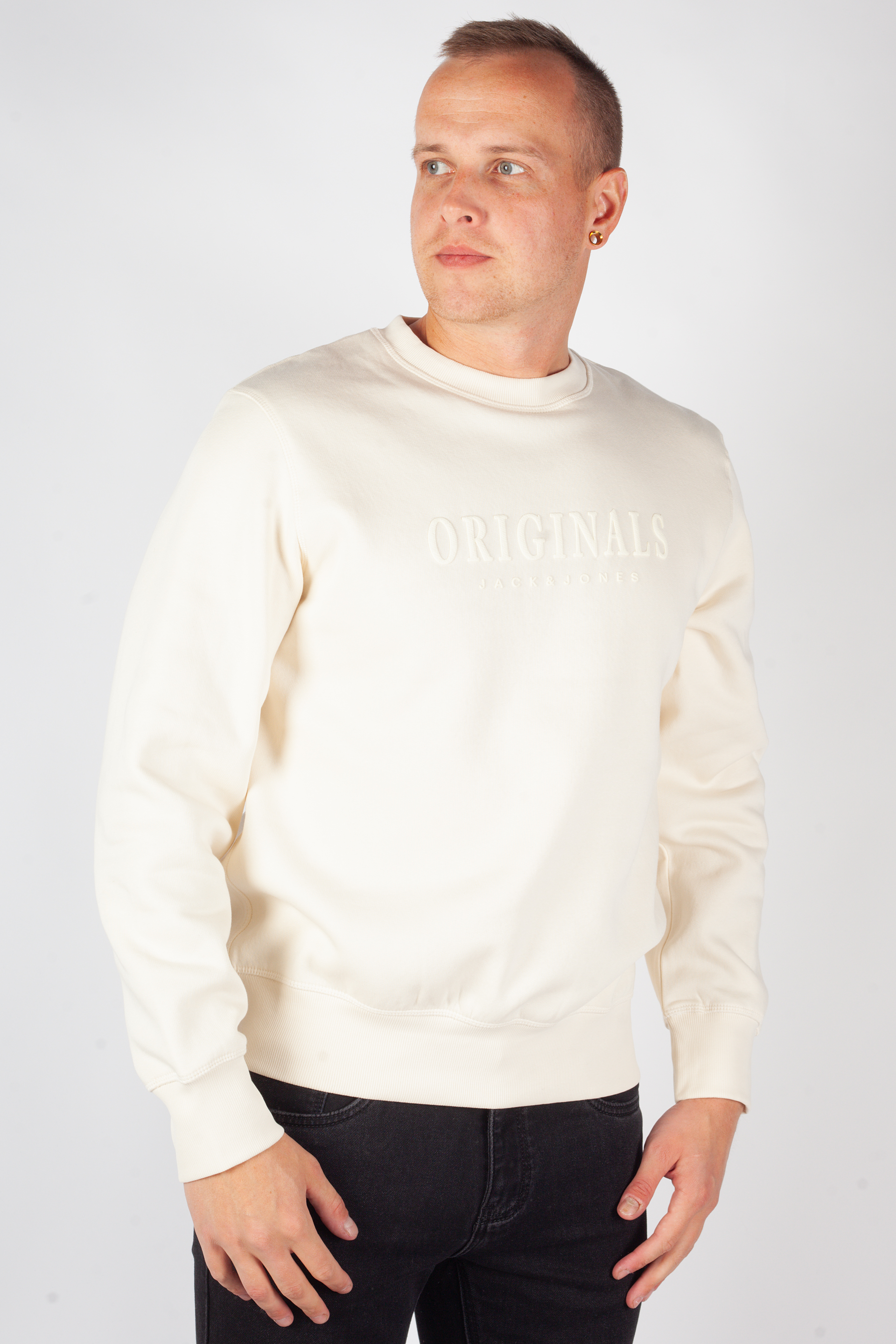 Hoodie JACK & JONES 12285949-Antique-White