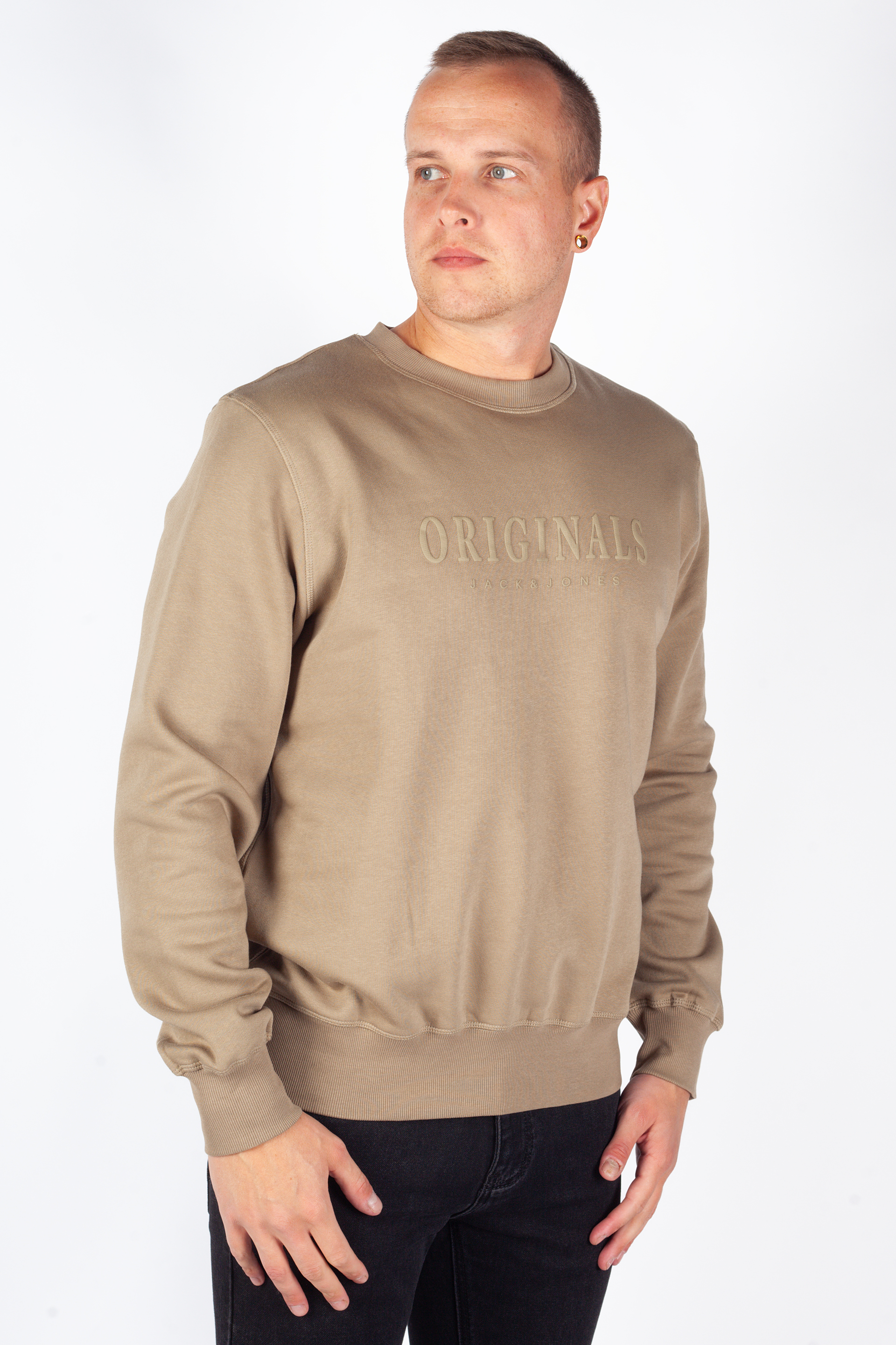 Hoodie JACK & JONES 12285949-Silver-Sage
