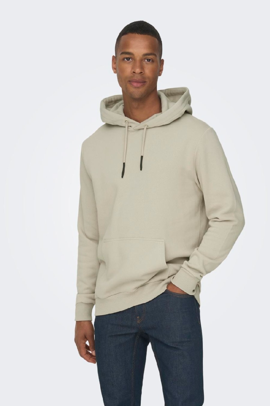 Hoodie ONLY & SONS 22018685-Silver-Lining