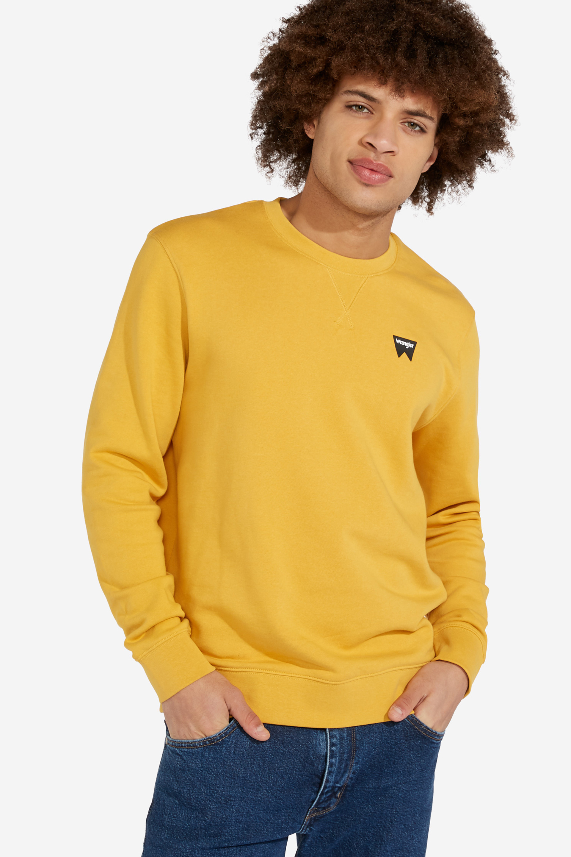 wrangler yellow sweatshirt