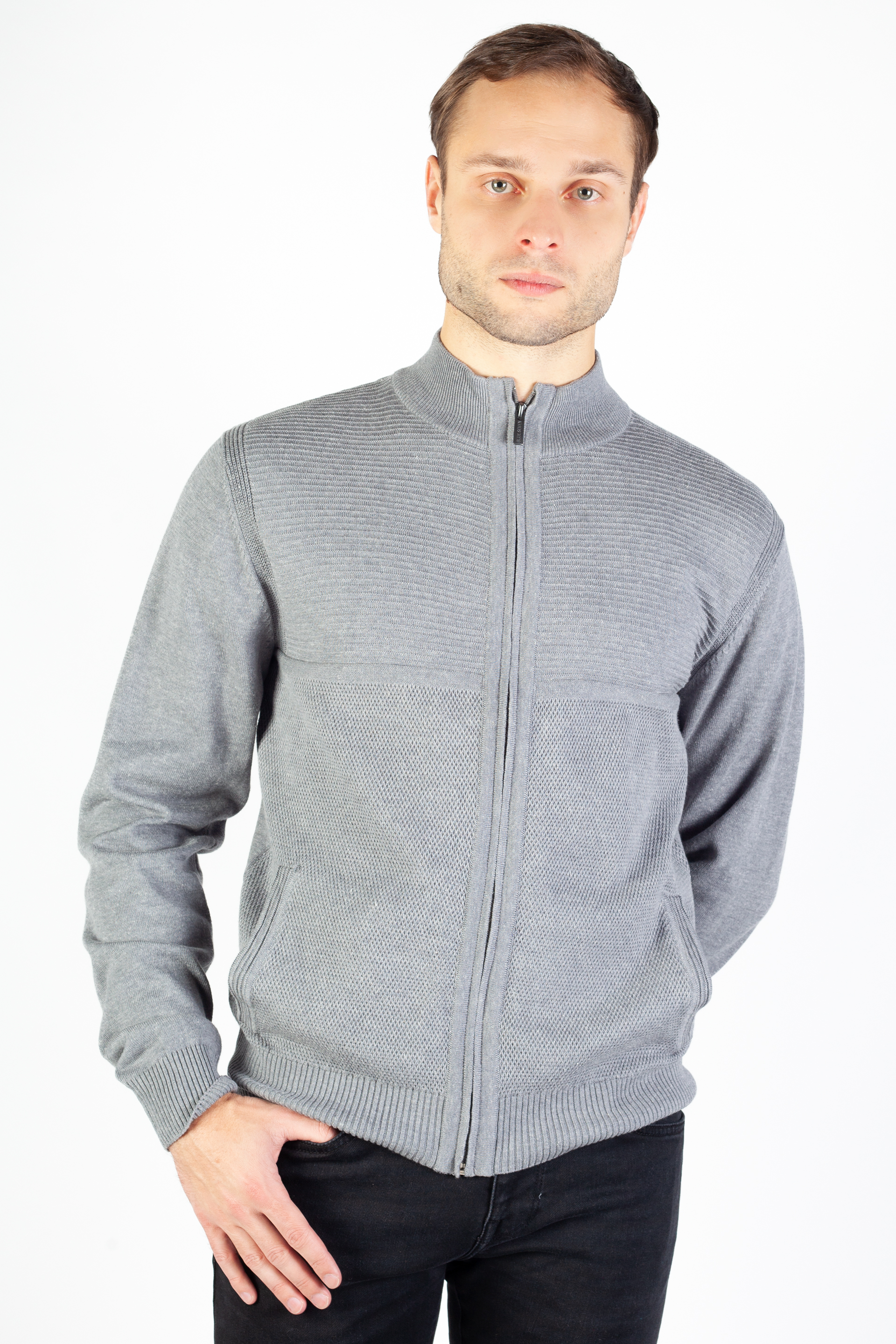 Sweater with zip BLUE SEVEN 376381-950