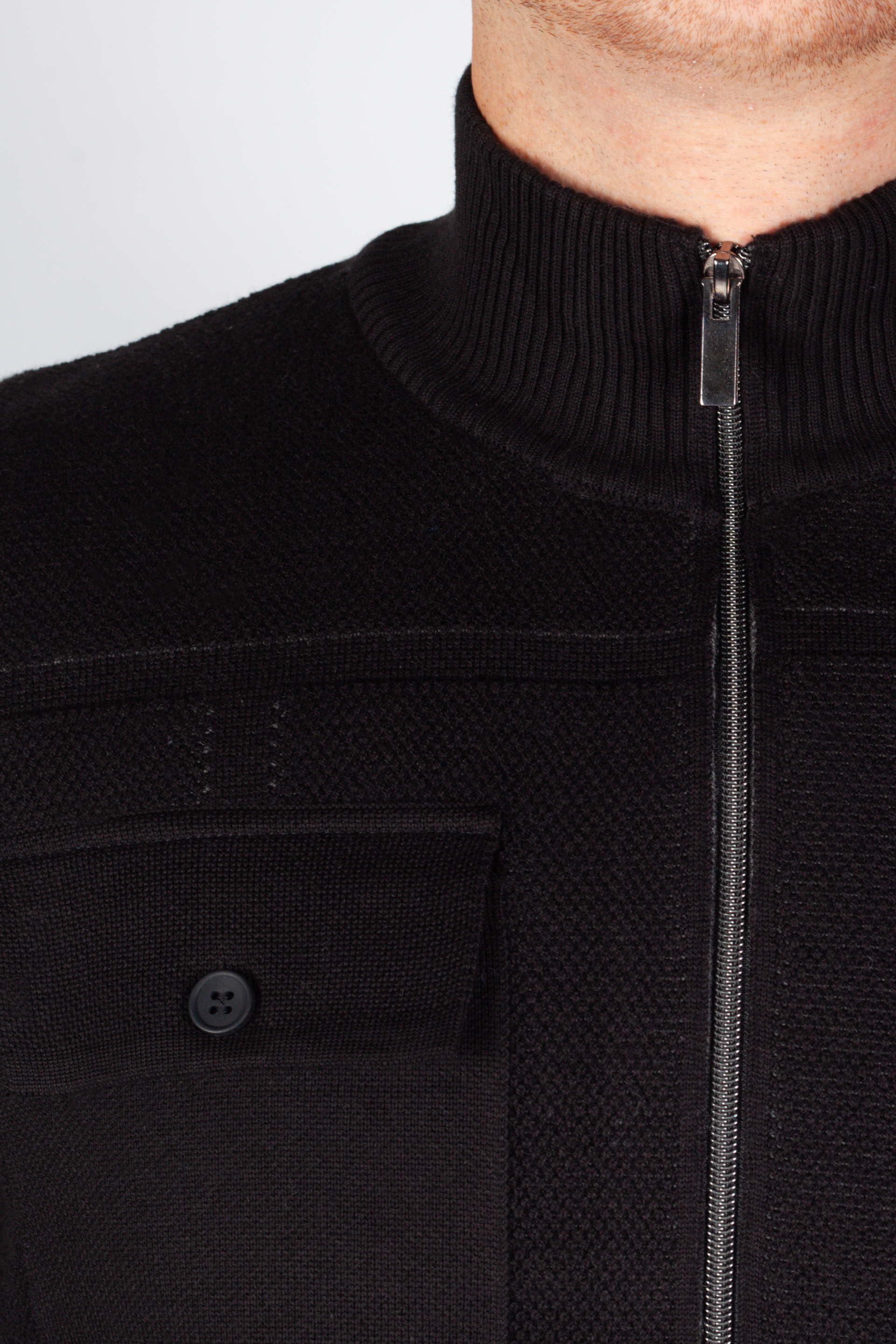 Sweater with zip MCL 33742-SIYAH