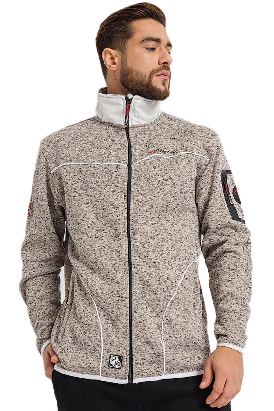 Zip up Hoodie GEOGRAPHICAL NORWAY TOUMBA-Blended-Grey