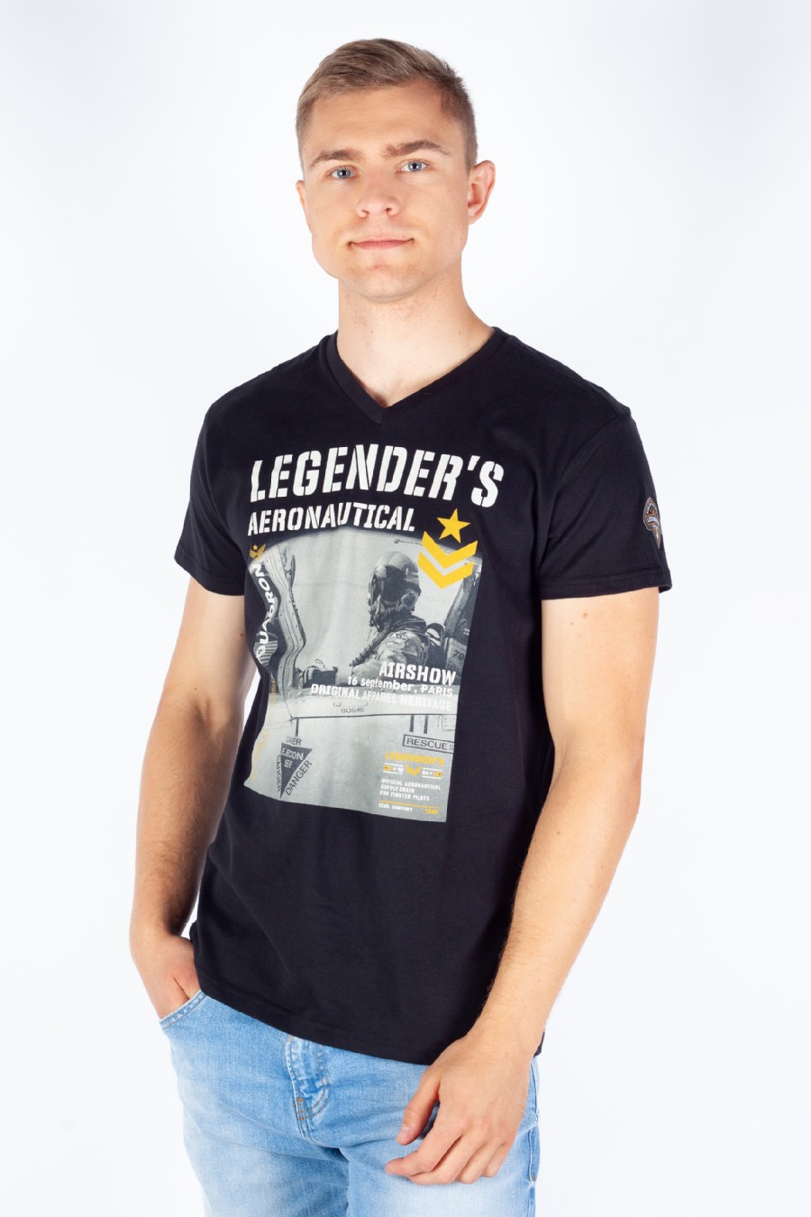 T-shirt LEGENDERS HERRISSON-BLACK