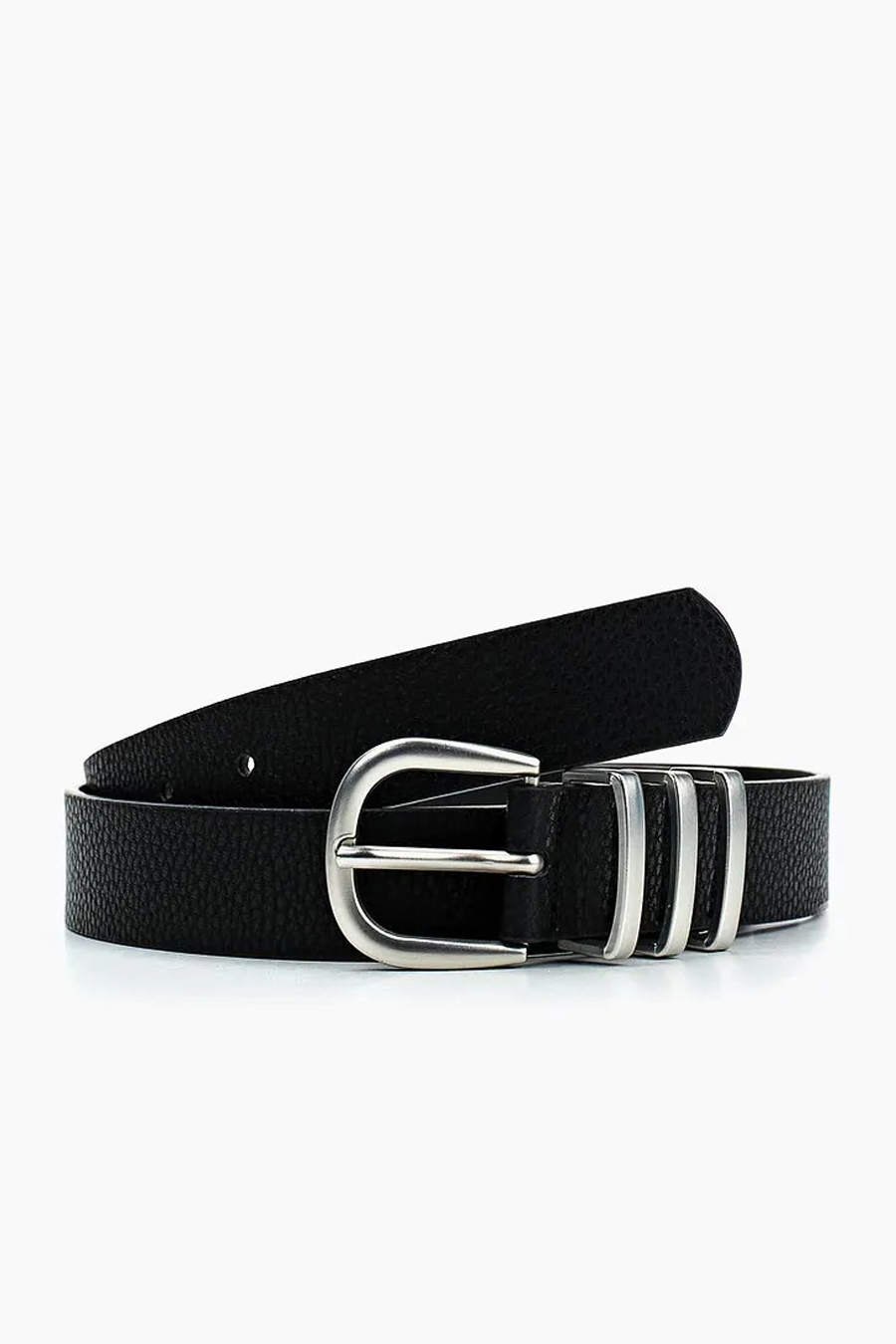 Belt PIECES 17082261-Black-Silver