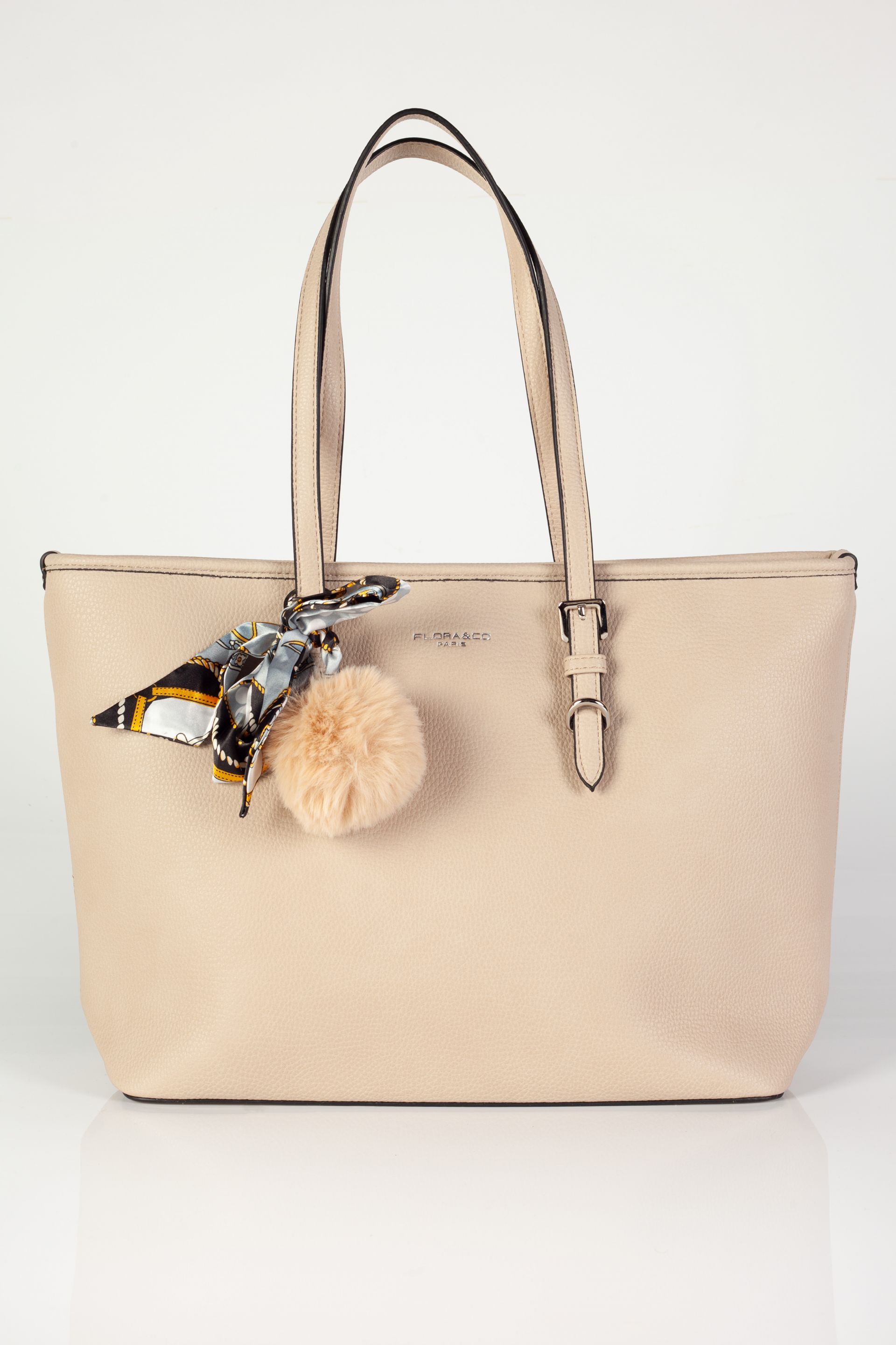 Handbag FLORA&CO F2508-1-BEIGE