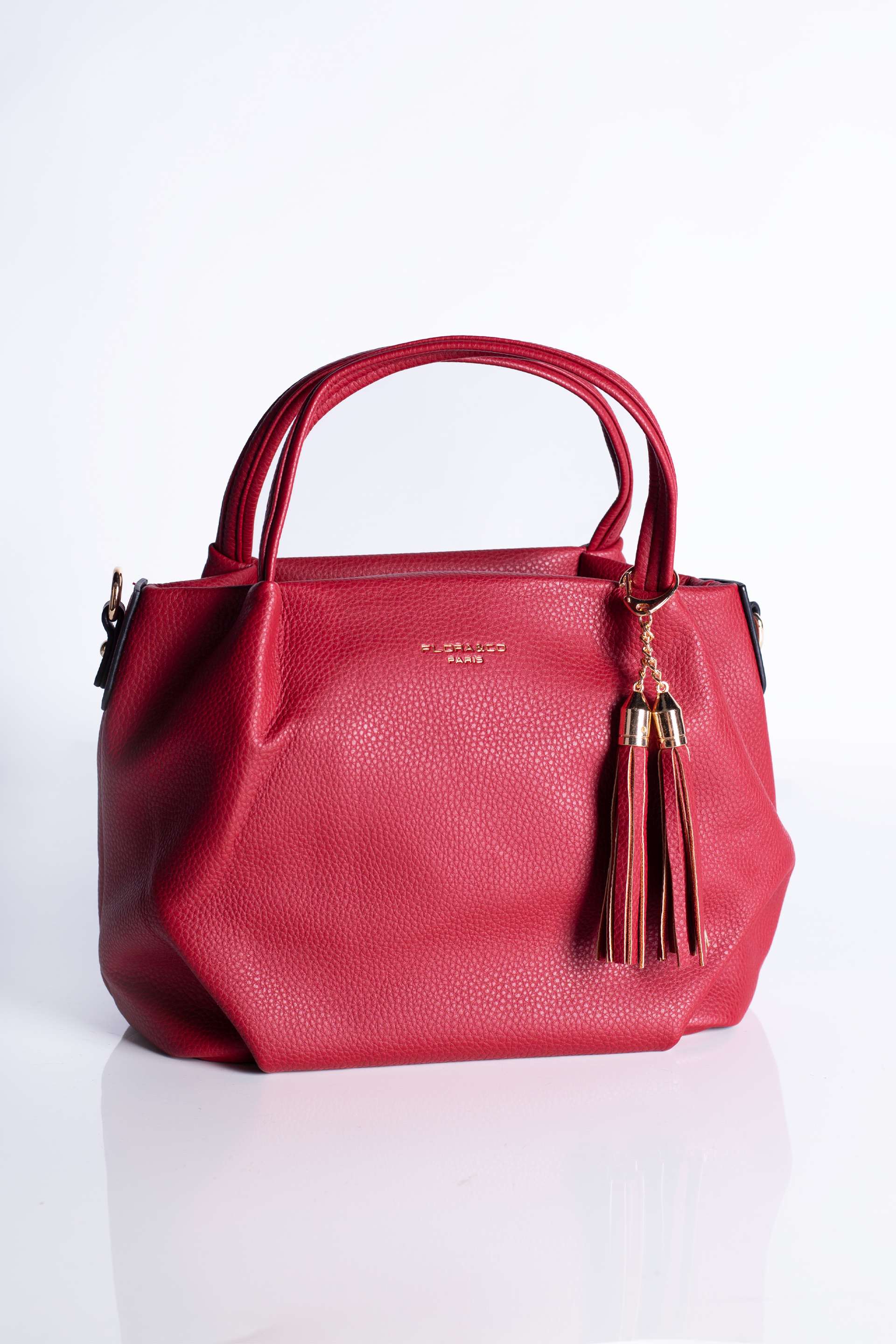 Handbag FLORA&CO F2583-ROUGE-FONCEE