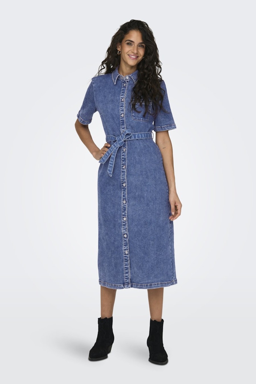 Denim dress ONLY 15283308-Medium-Blue