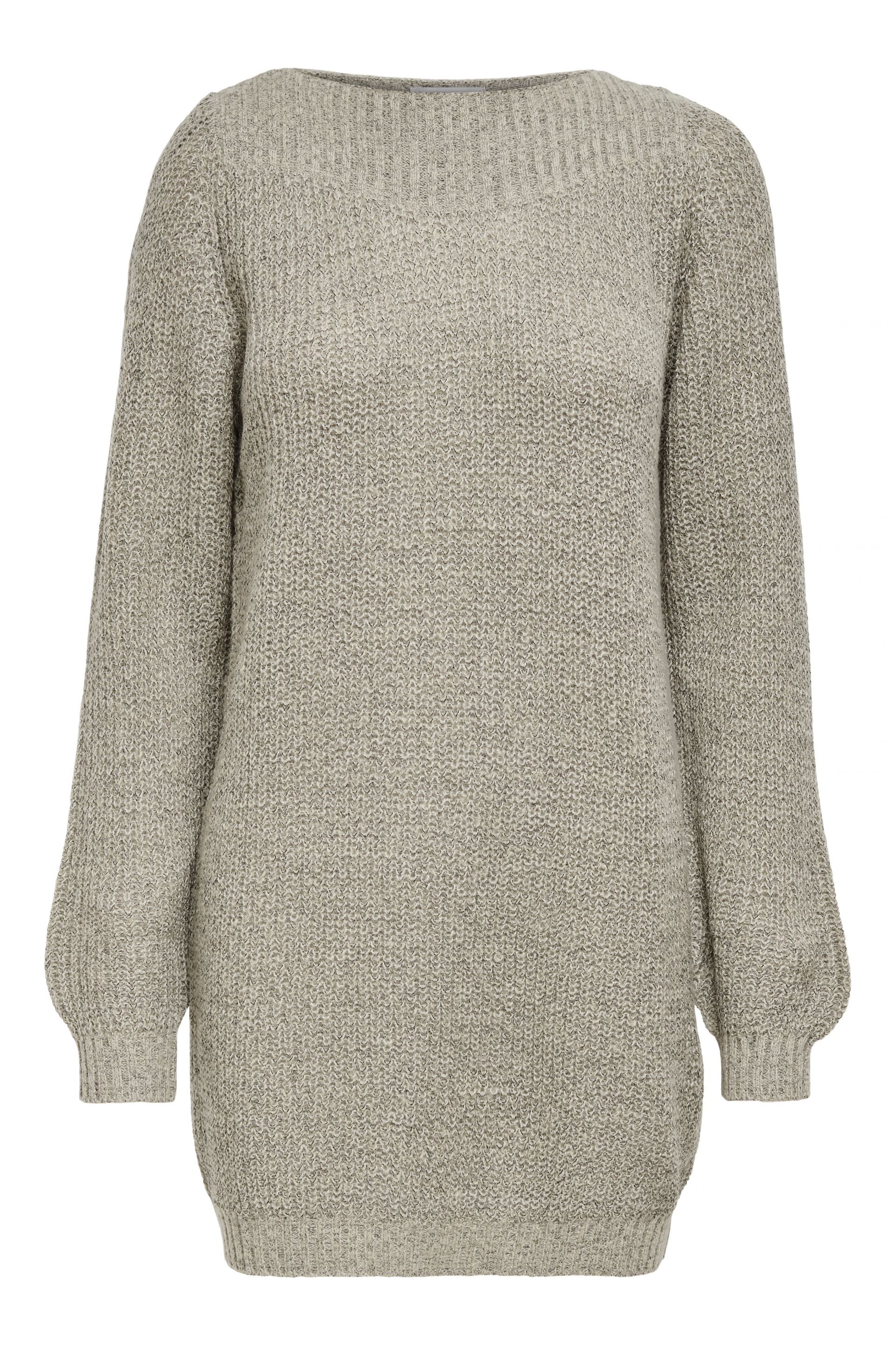 Knitted dress JACQUELINE DE YONG 15234103-Cement-WBP