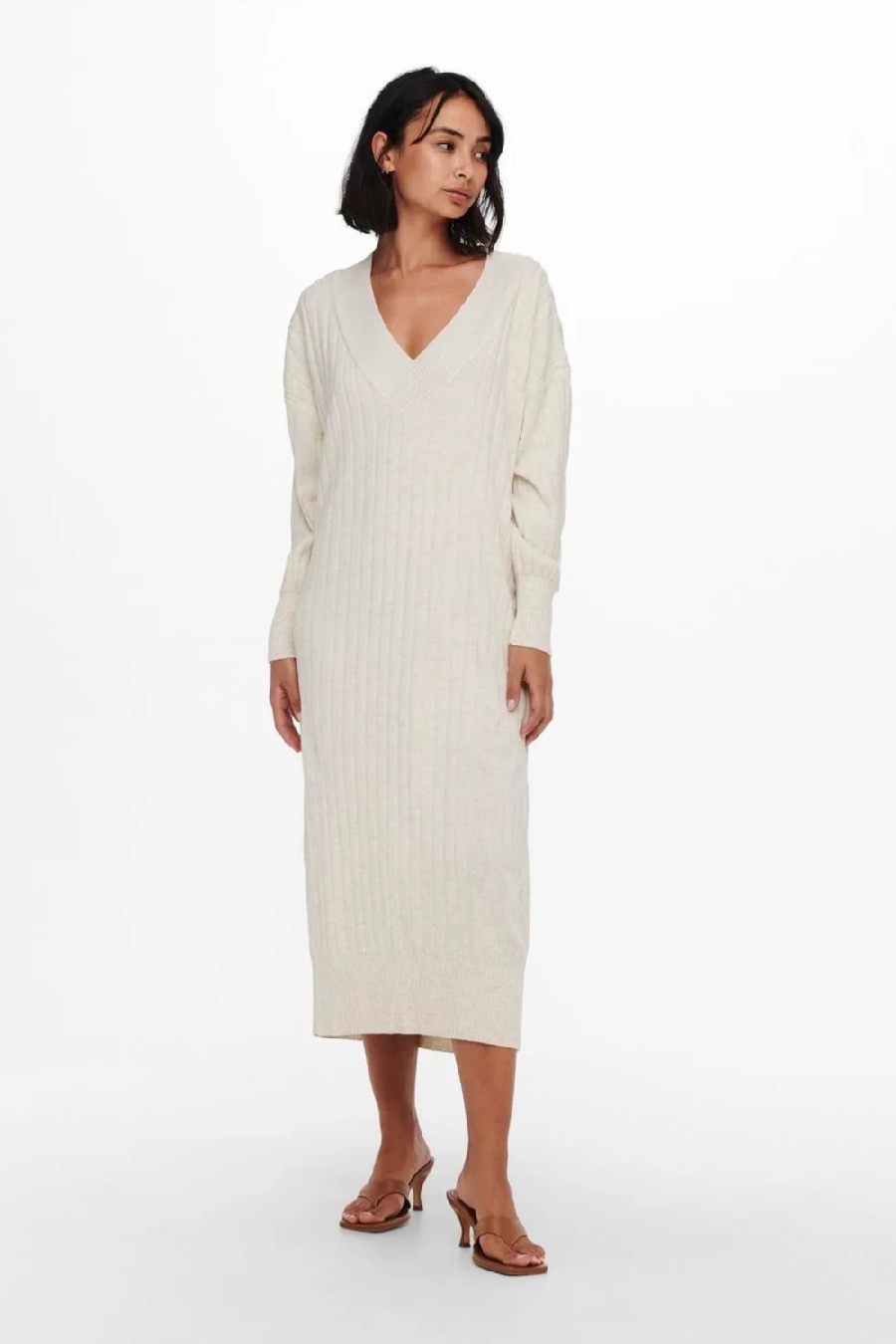 Knitted dress ONLY 15236372-Pumice-Stone