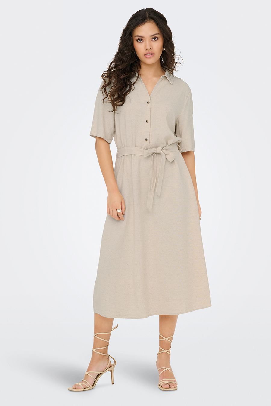 Dress JACQUELINE DE YONG 15338771-Oatmeal-MEL