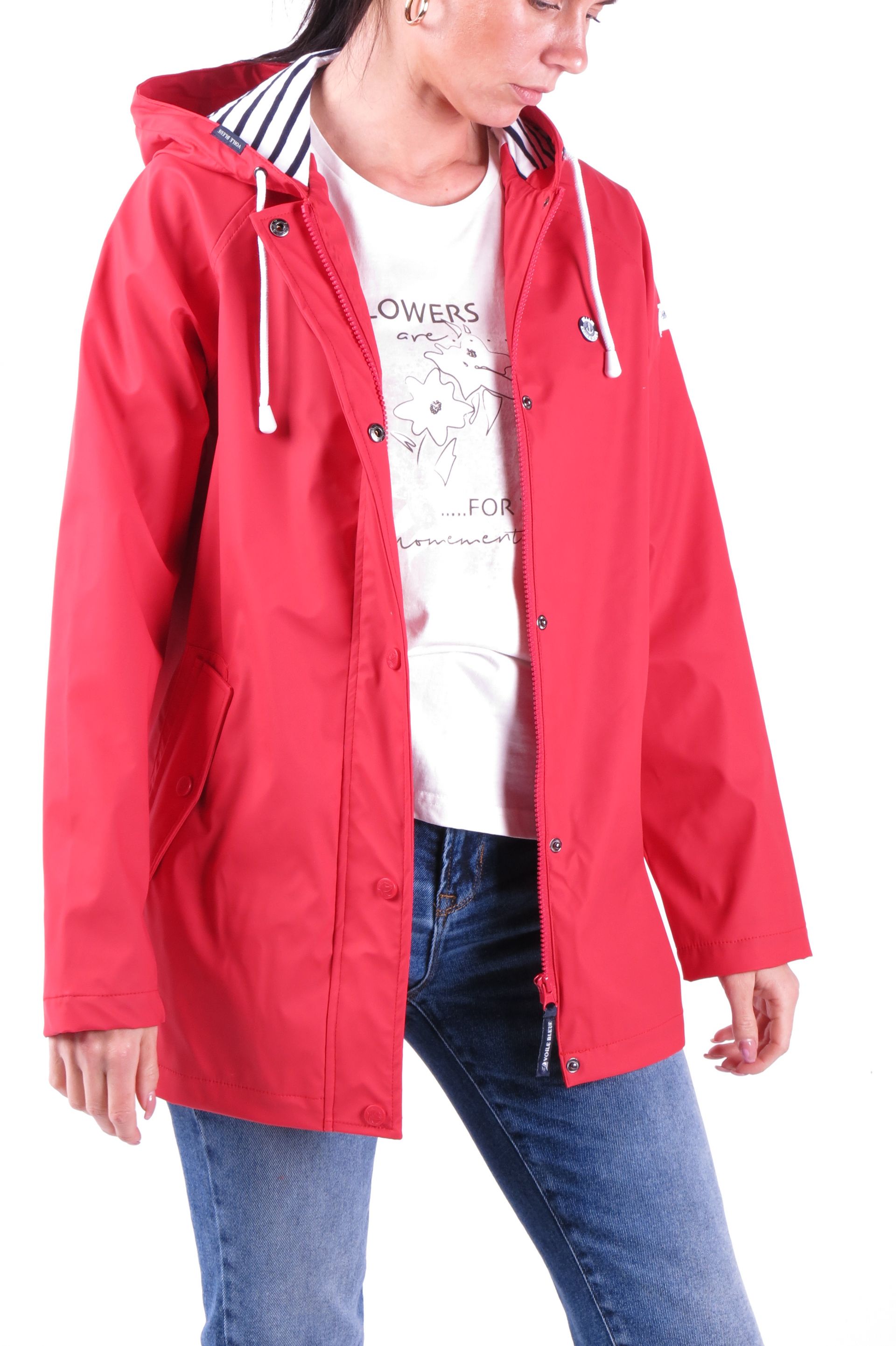 Raincoat VOILE BLEUE BANDOL-RED