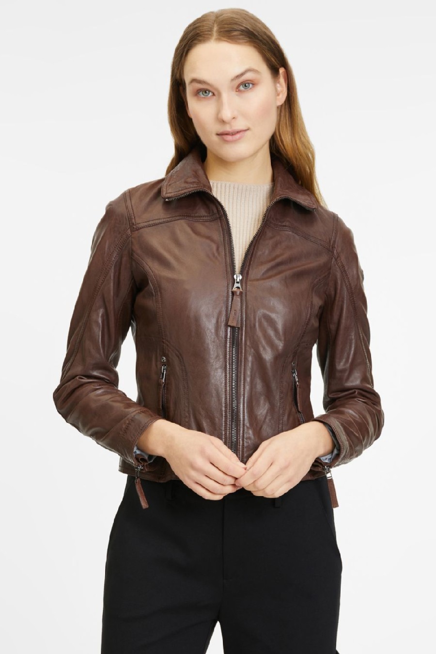 Leather jacket GIPSY 1101-0503-Chestnut