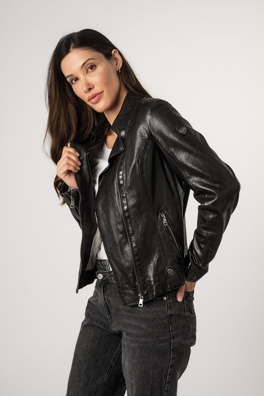 Leather jacket MAURITIUS 1101-0681-black