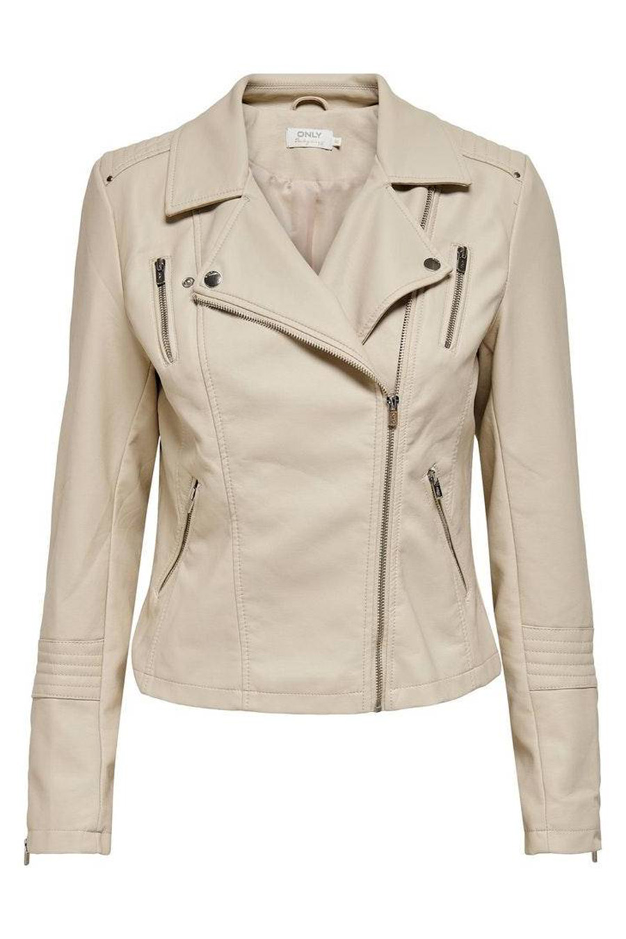 Leather jacket ONLY 15153079-Silver-Lining