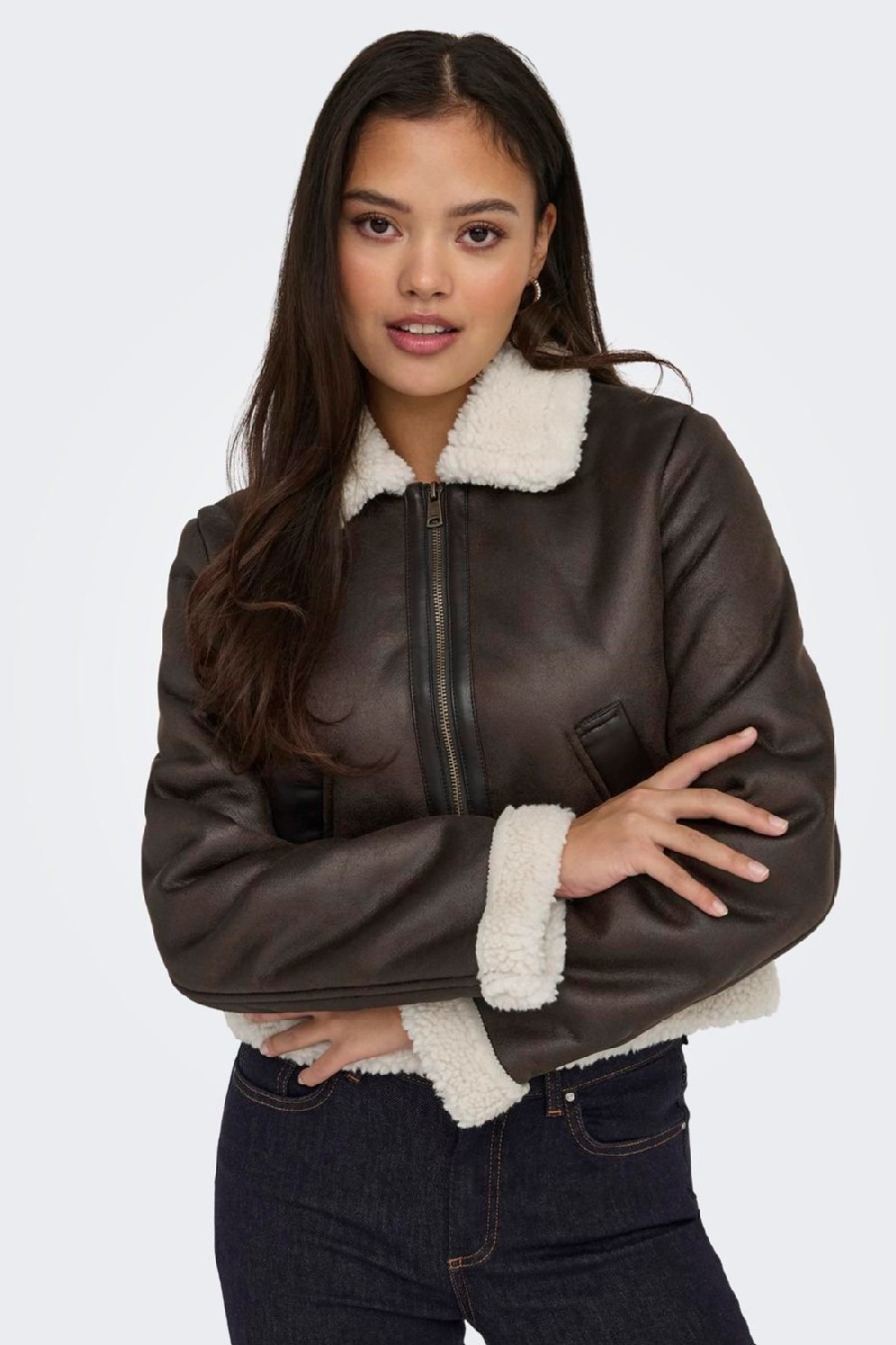 Leather jacket ONLY 15324138-Mole-PUMICE-ST