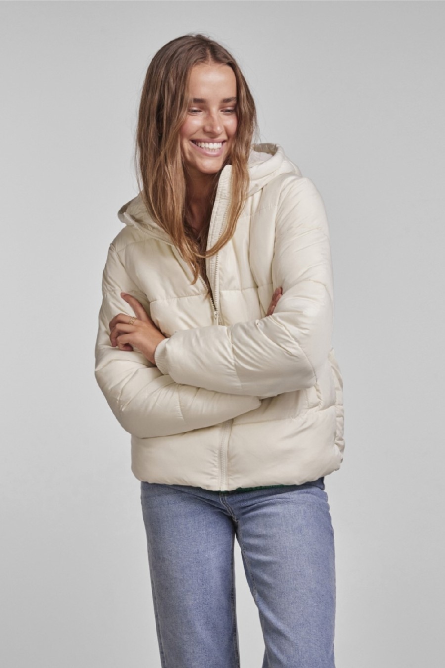 Winter jacket PIECES 17115626-Birch